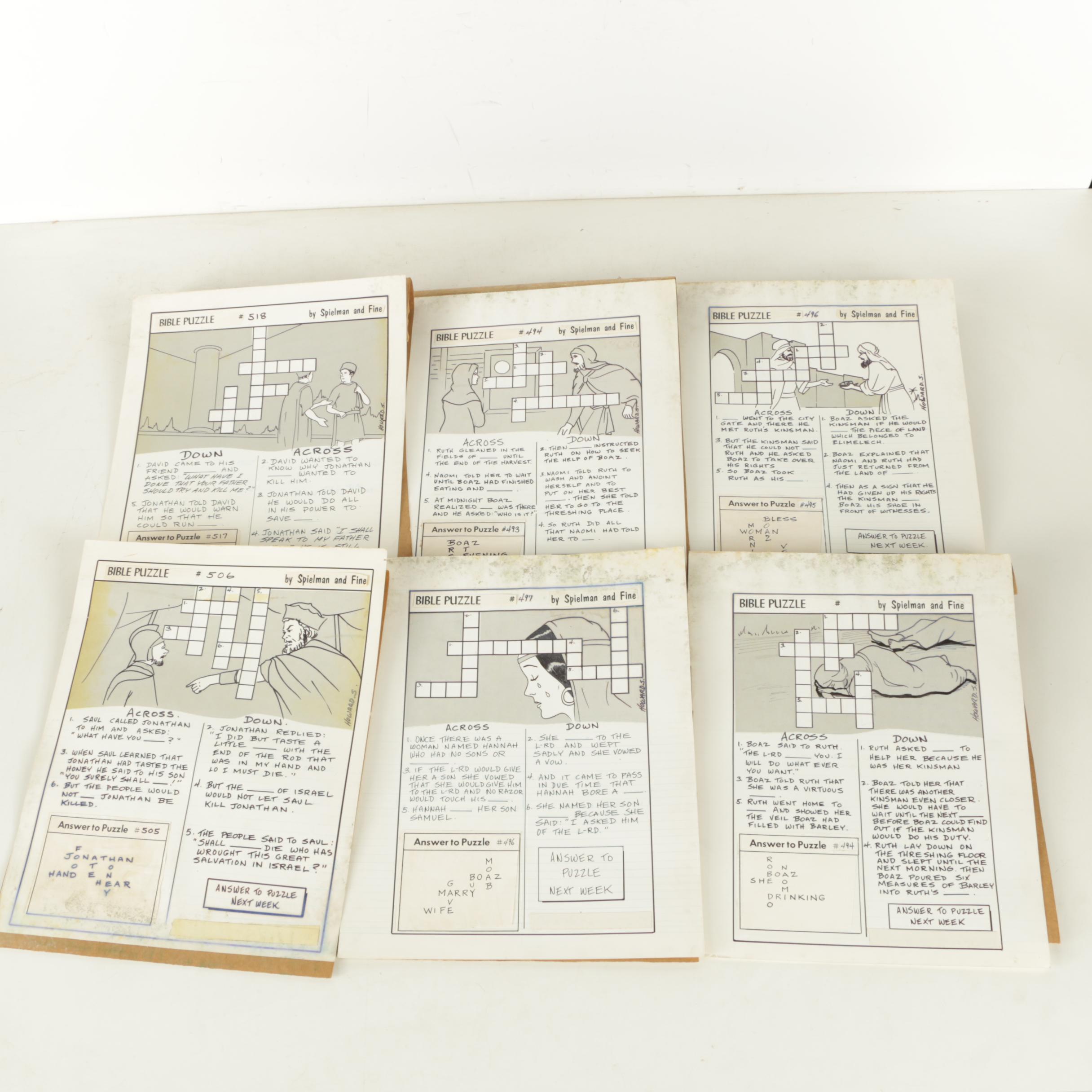 Assorted Lot of Vintage Illustrations and Prints and Leather Portfolio