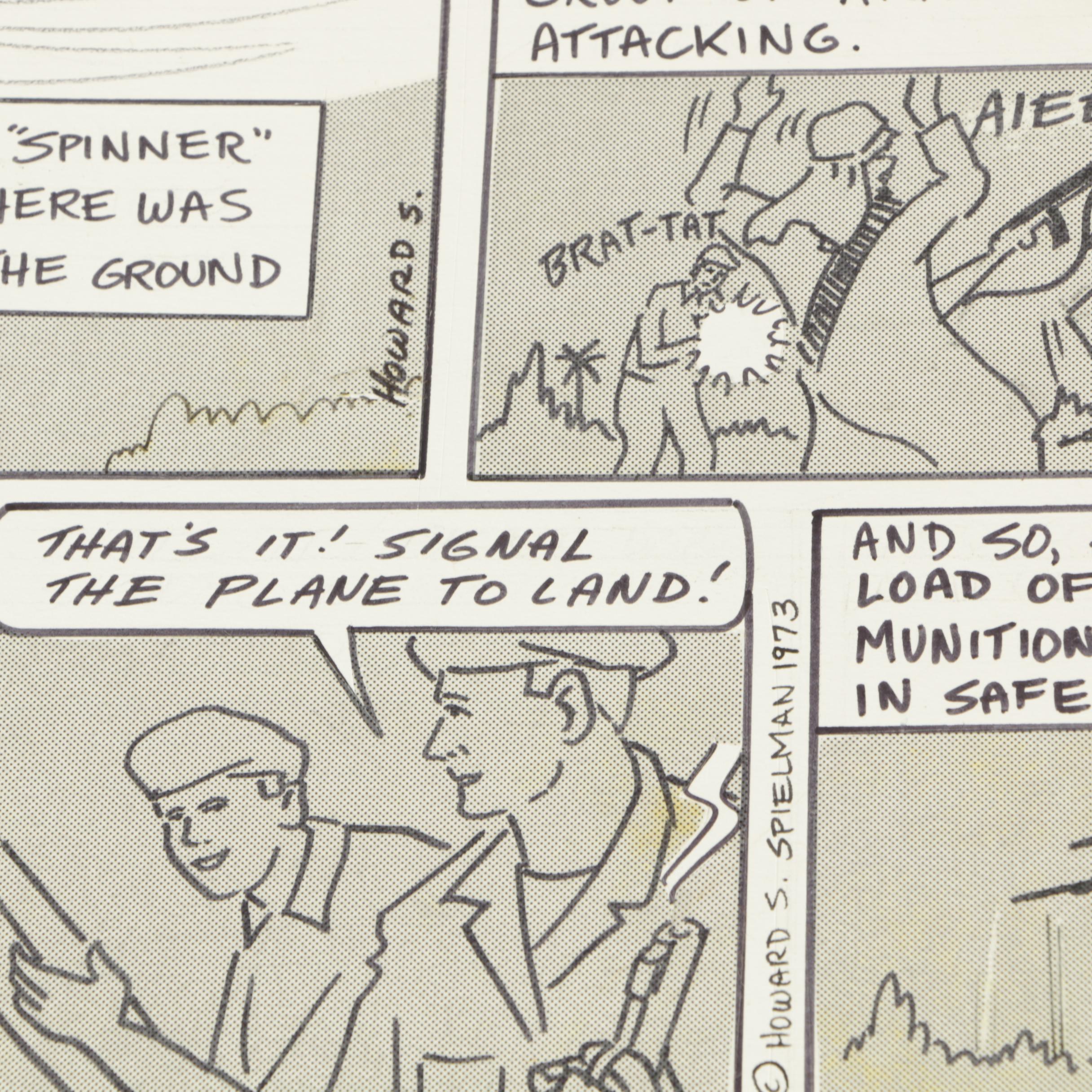 Assorted Lot of Vintage Illustrations and Prints and Leather Portfolio