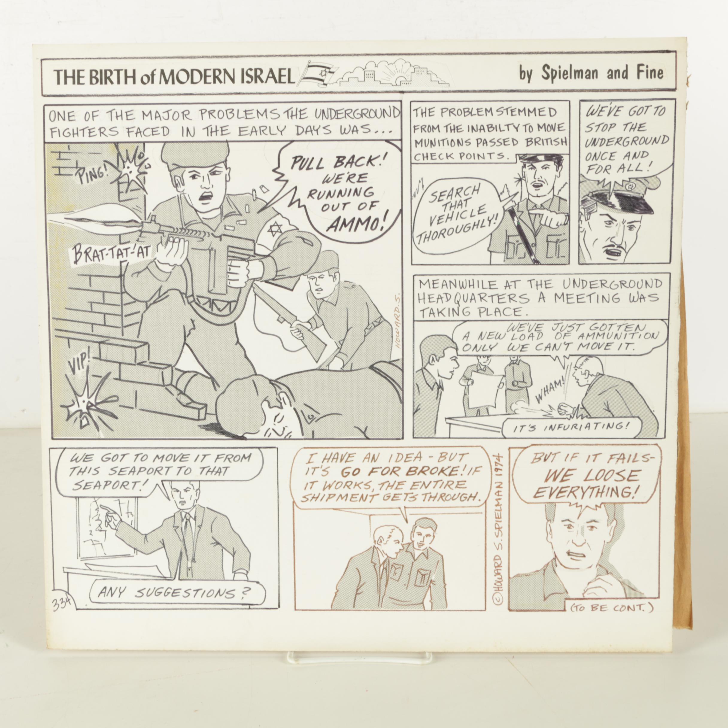 Assorted Lot of Vintage Illustrations and Prints and Leather Portfolio