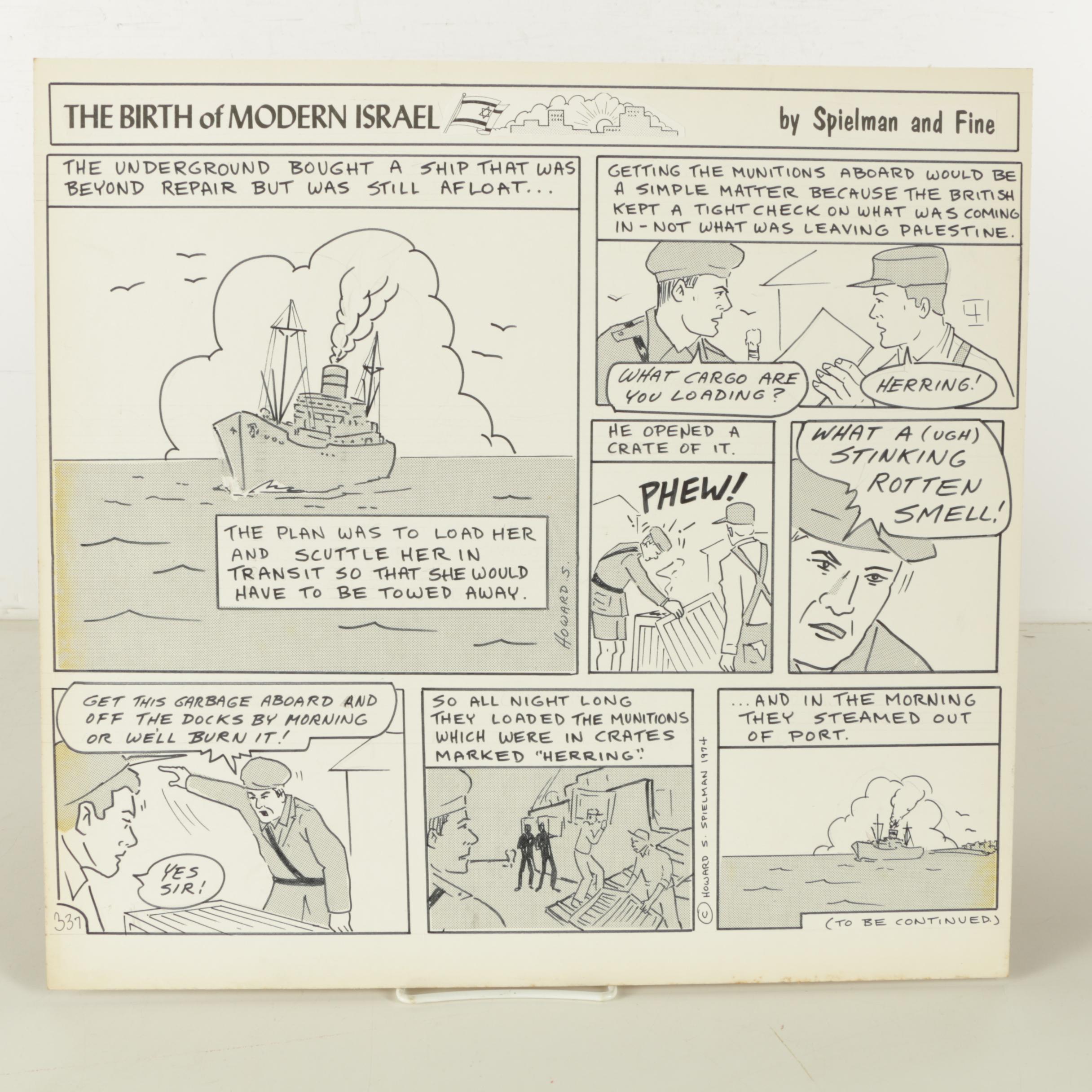 Assorted Lot of Vintage Illustrations and Prints and Leather Portfolio