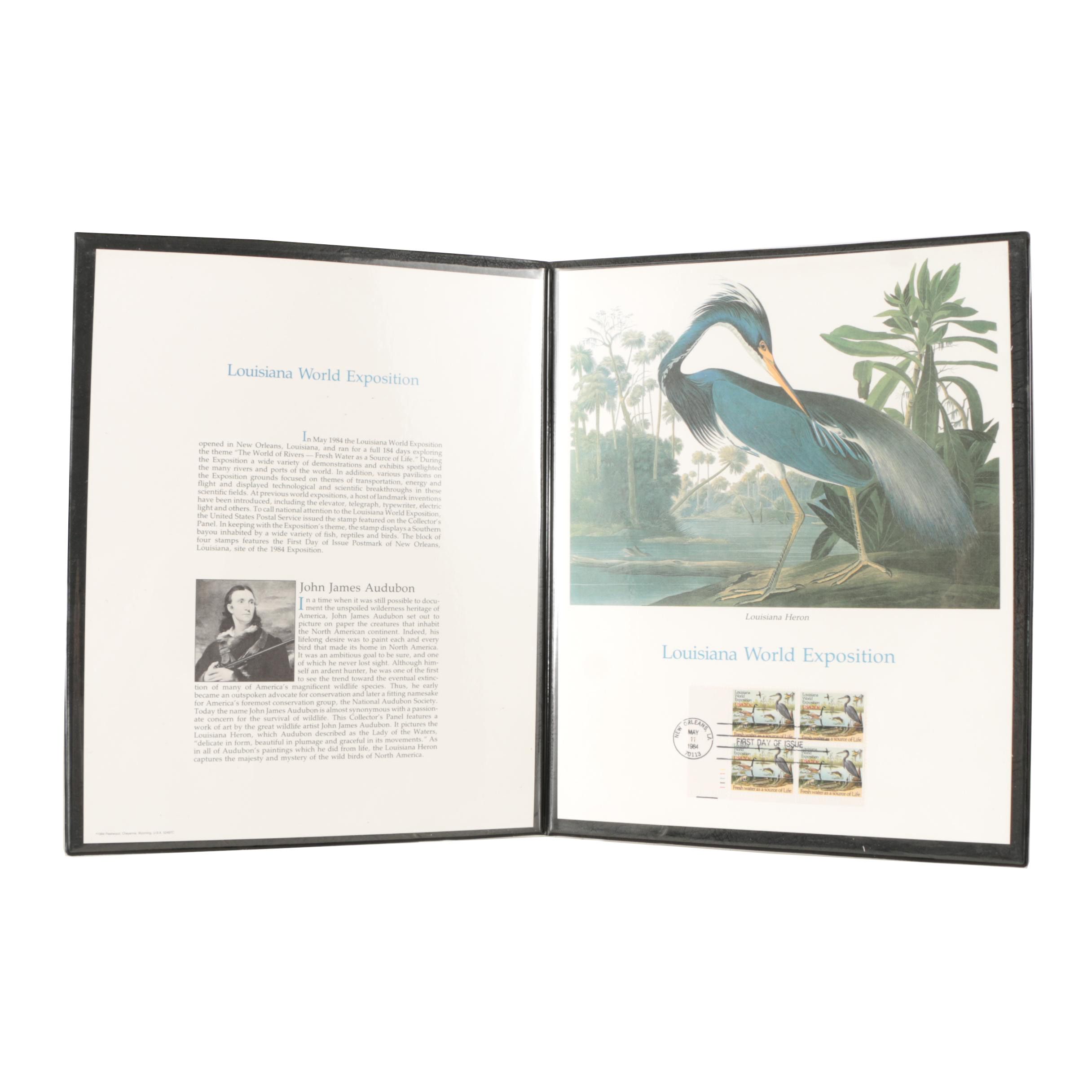 Louisiana World Exposition First Day of Issue Card and Liberty Three Cent Stamps