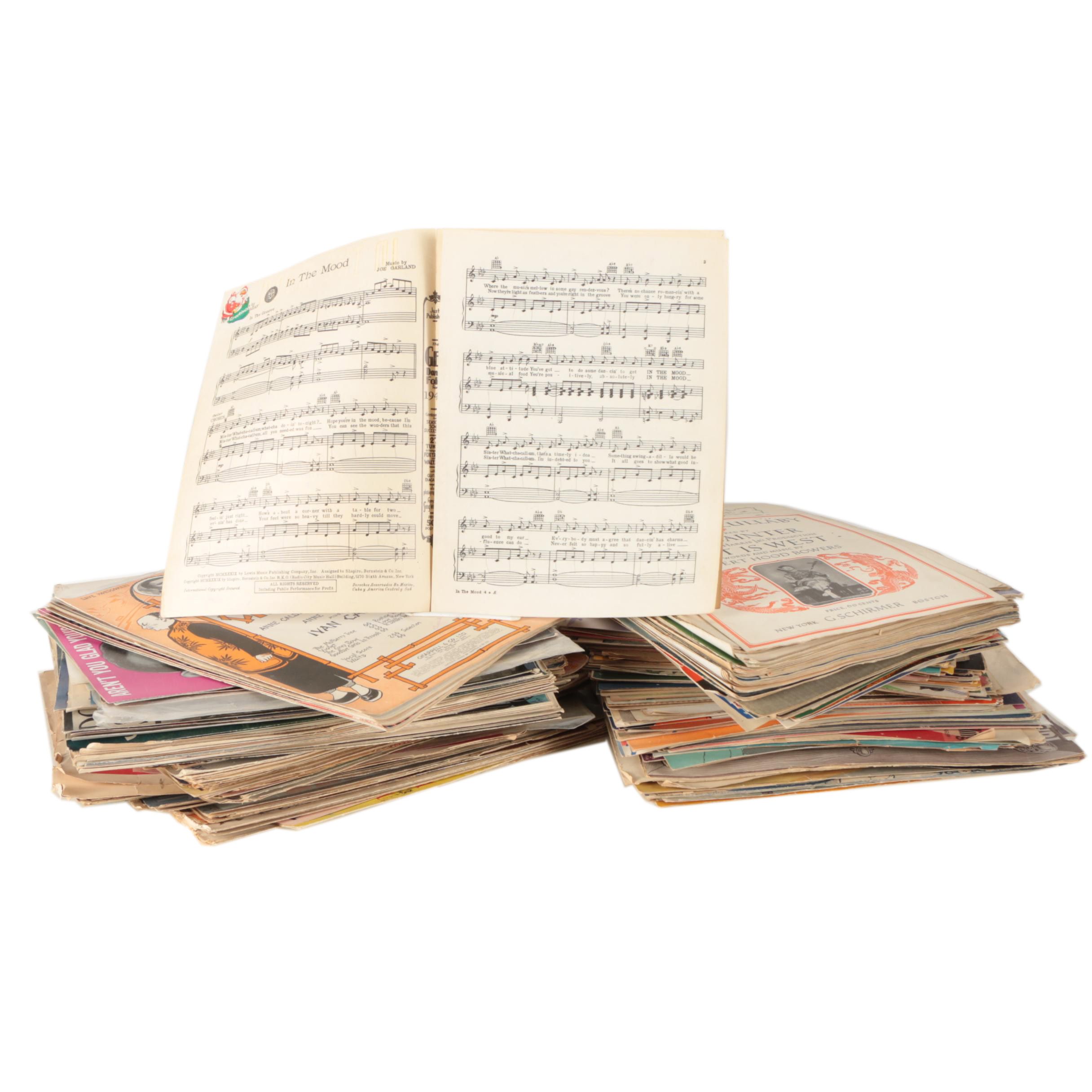 Over 100 Vintage Songbooks of Sheet Music