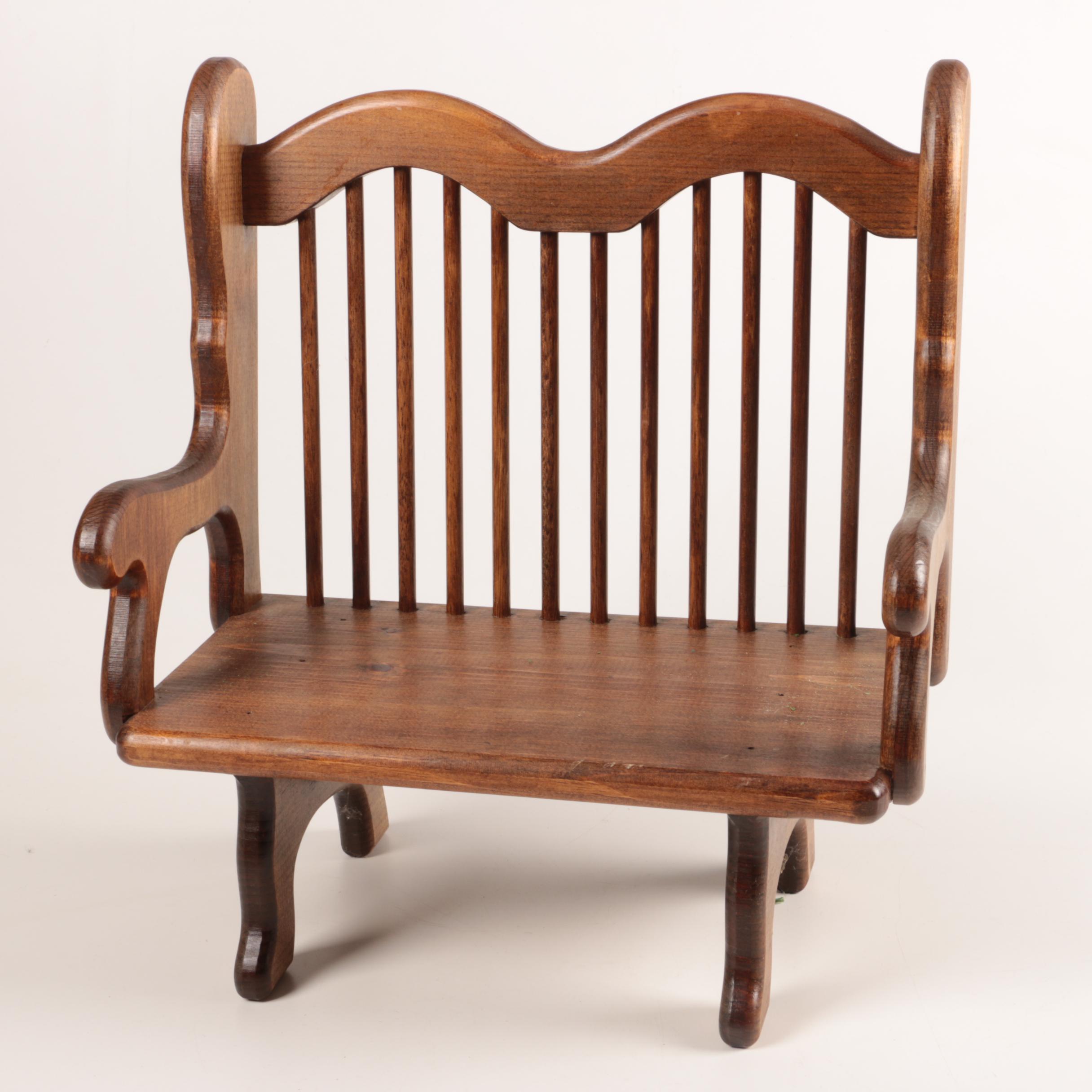 Hand Made Wooden Doll Furniture Including Paul Dunning