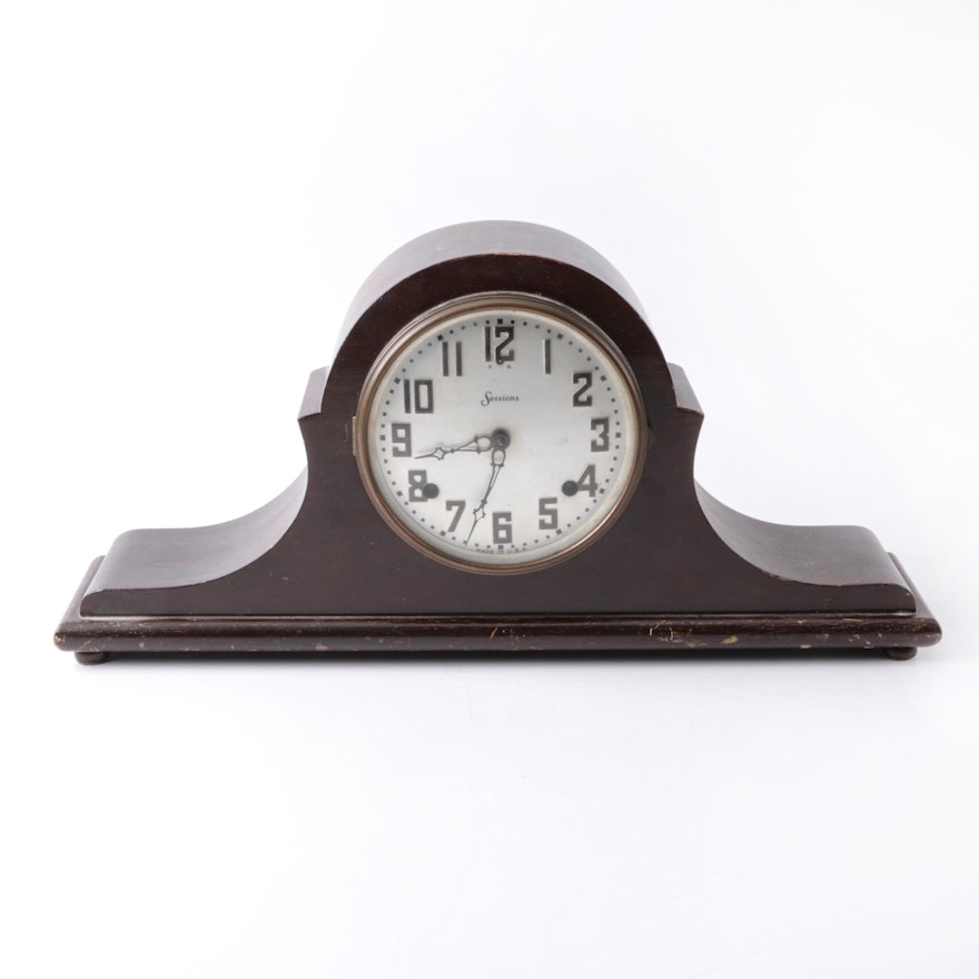 Vintage Sessions Tambour Style Mantel Clock