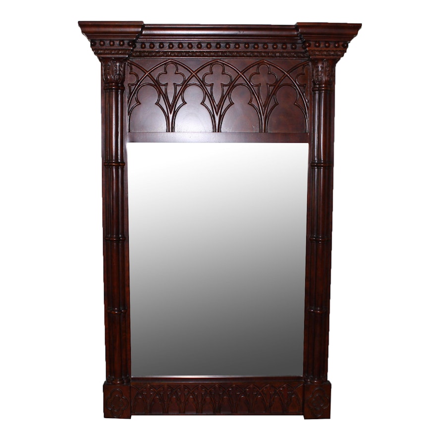 Vintage Neoclassical Mahogany Pier Mirror