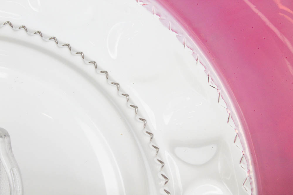 Indiana Glass King's Crown Thumbprint Ruby Flashed Glassware