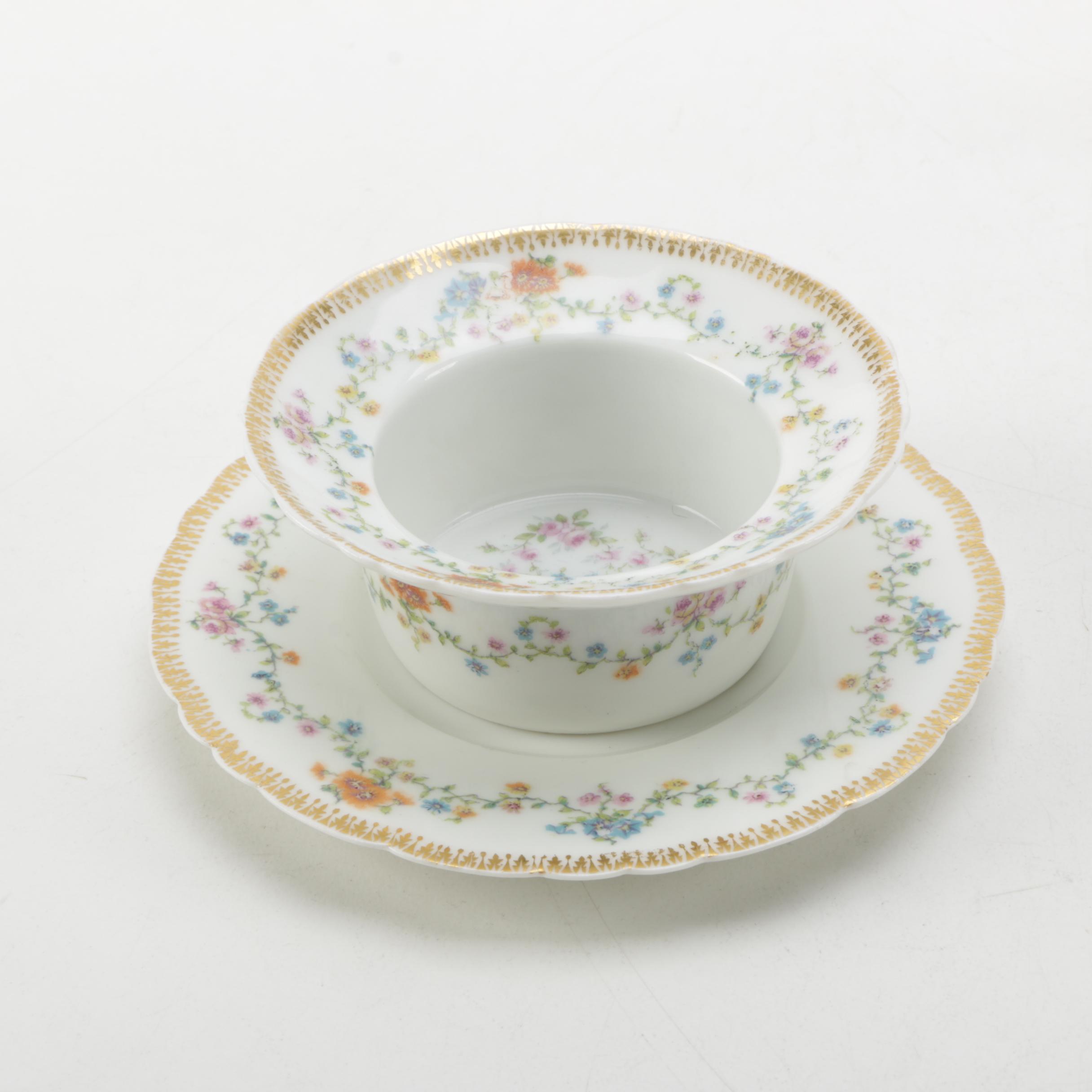 Antique Theodore Haviland Limoges Porcelain Custard Dish