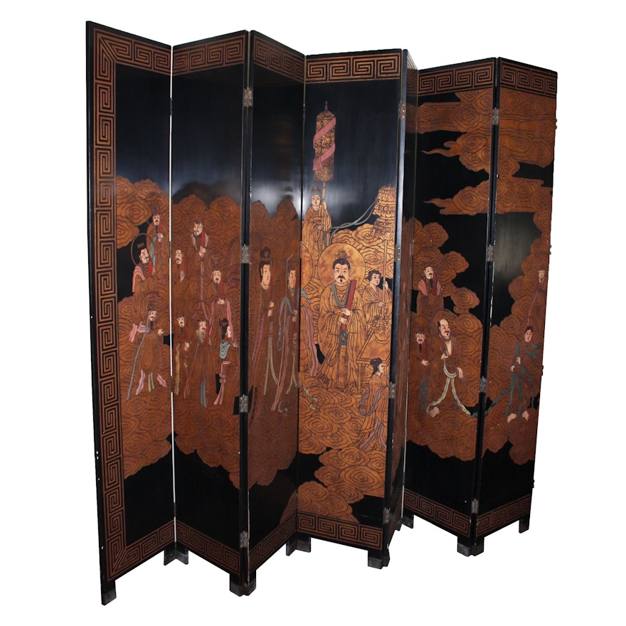 Six Panel Chinese Room Divider By Maitland-Smith