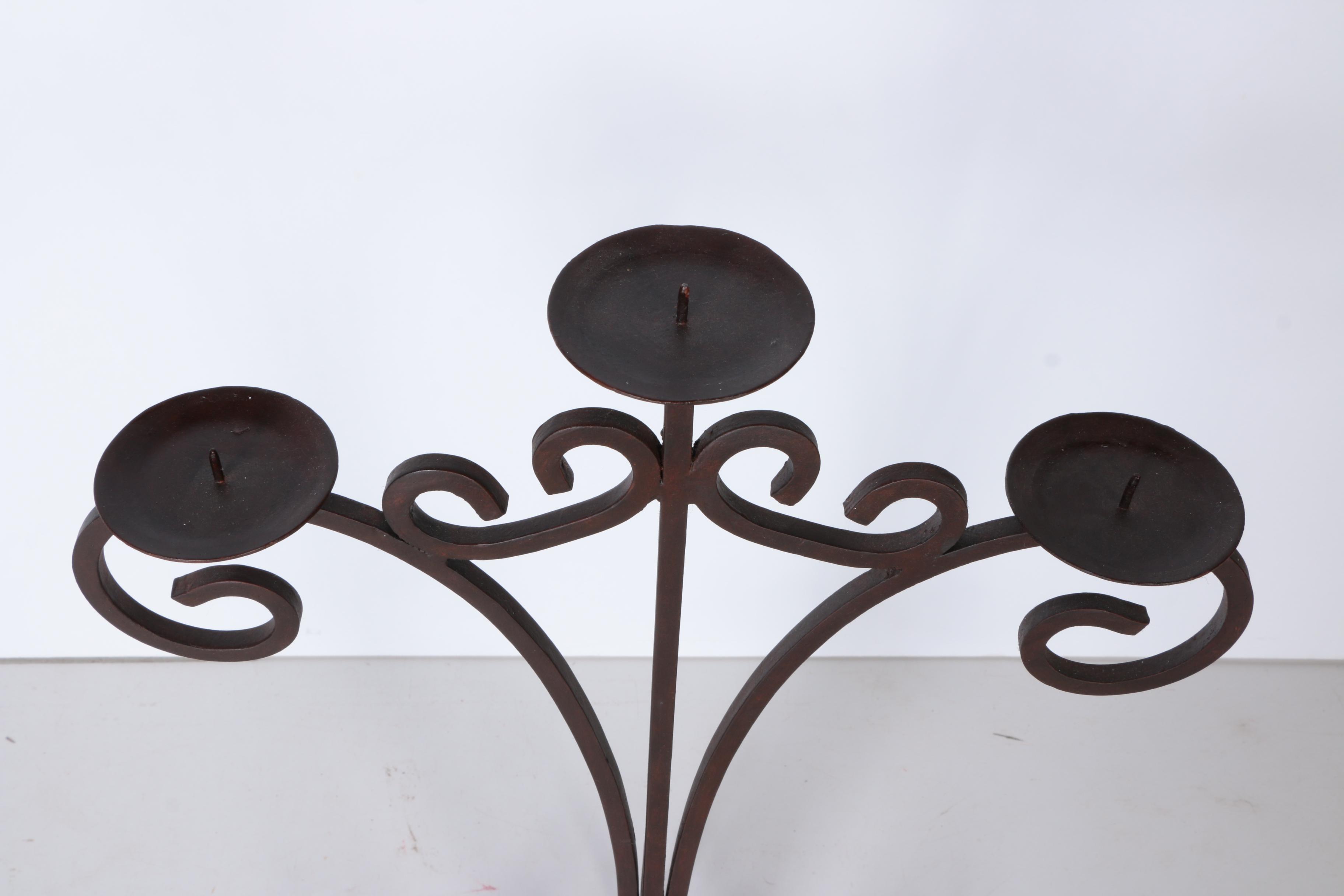 Collection of Iron Candlestick Holders