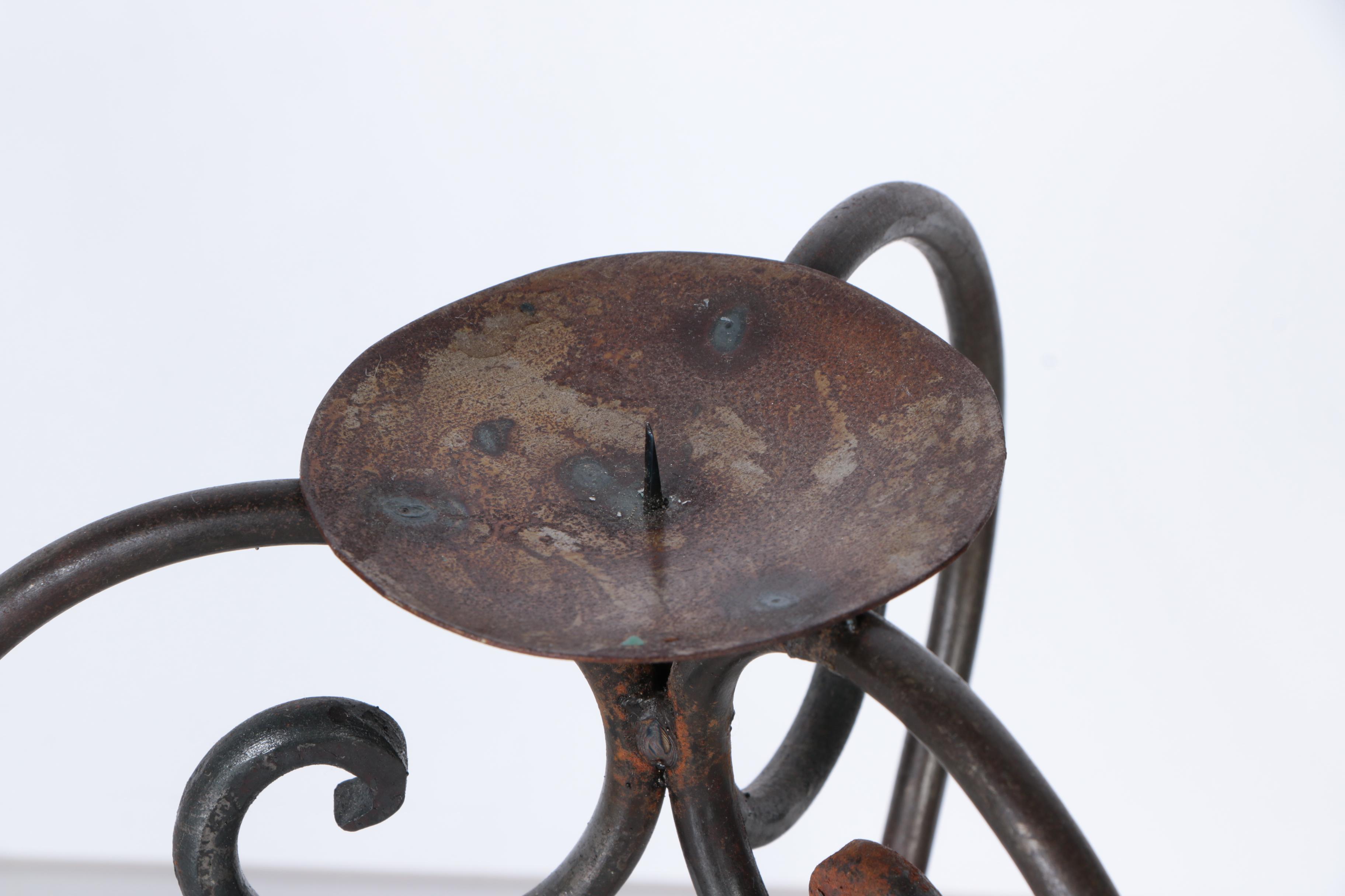 Collection of Iron Candlestick Holders