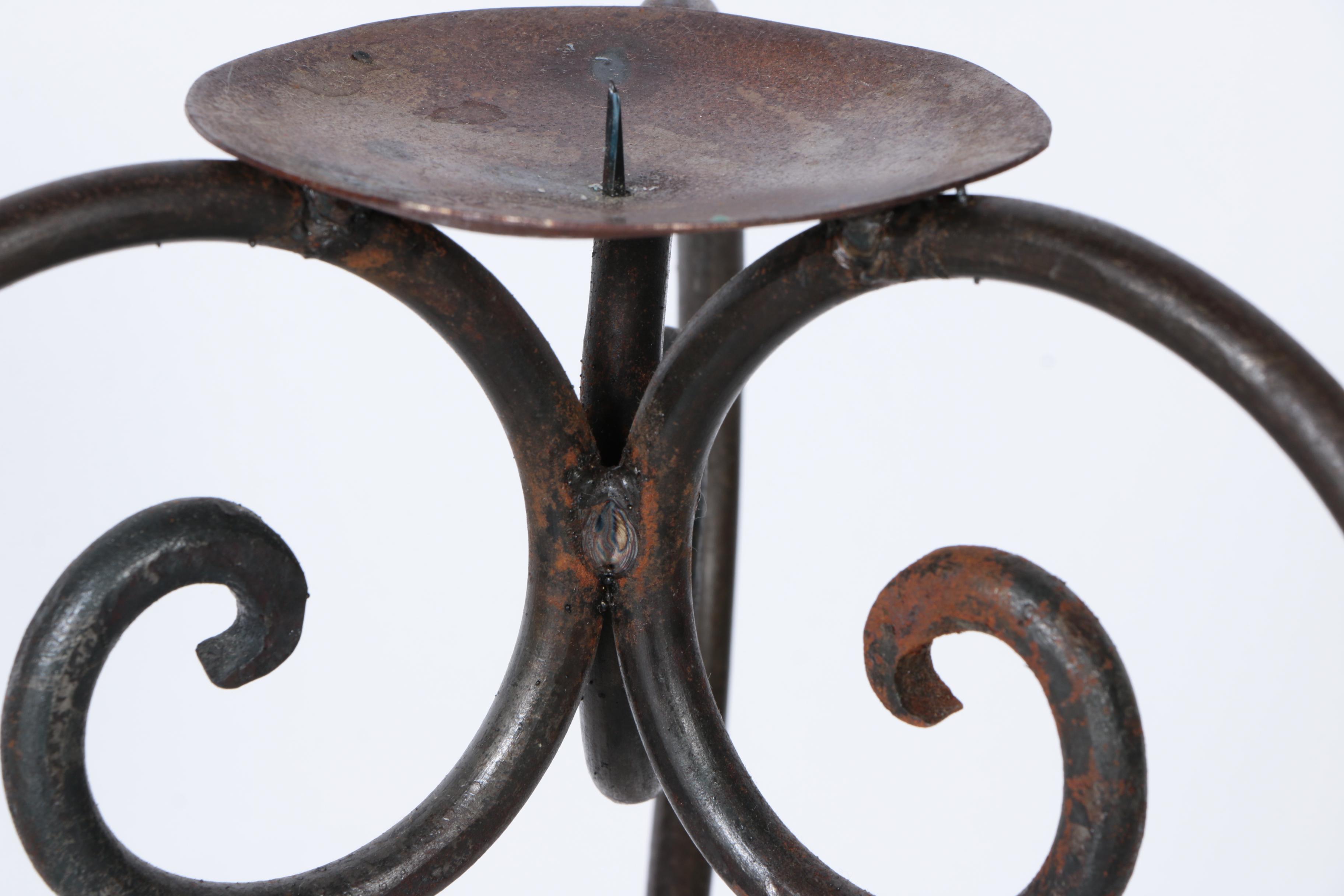 Collection of Iron Candlestick Holders