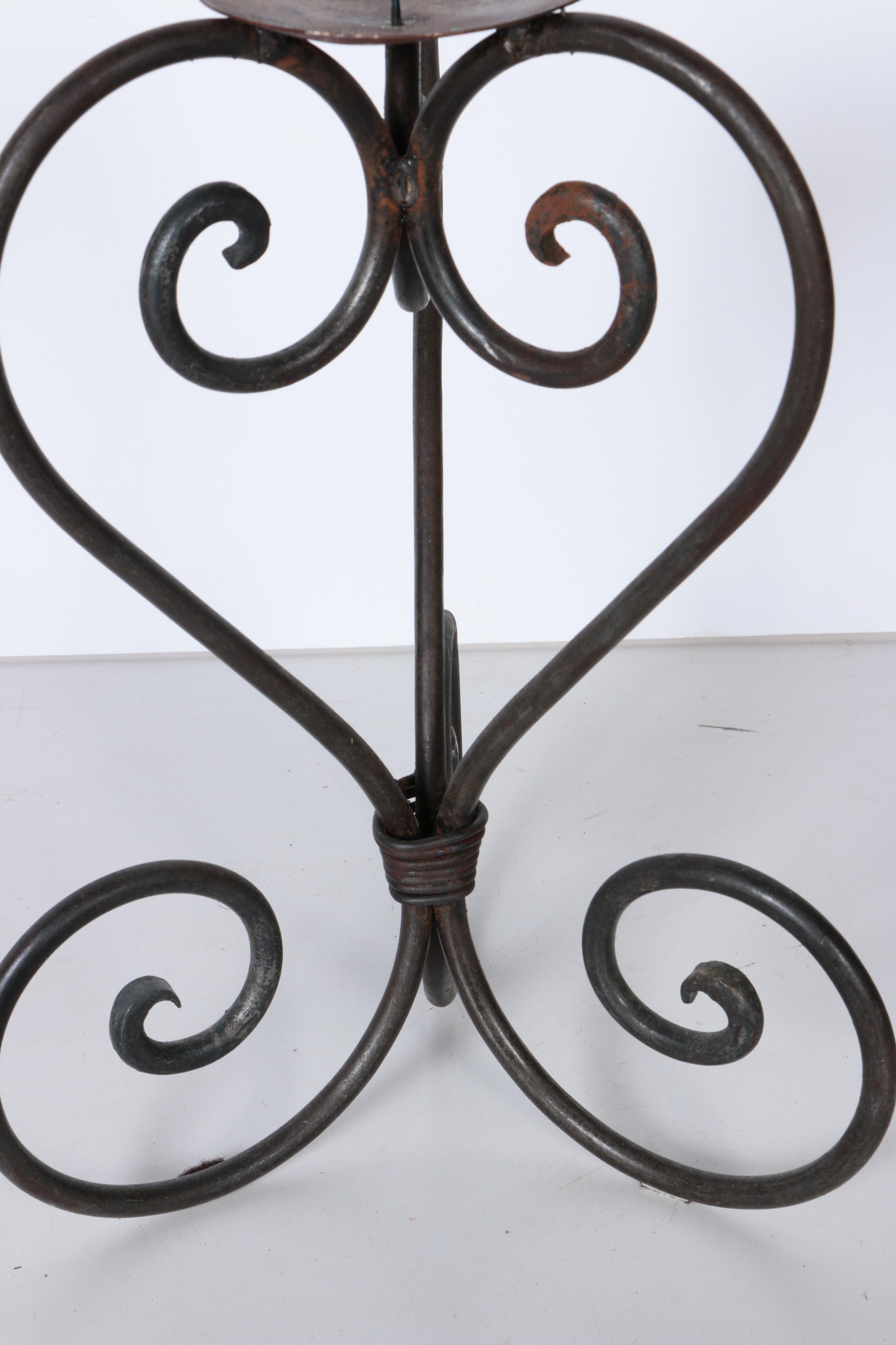 Collection of Iron Candlestick Holders