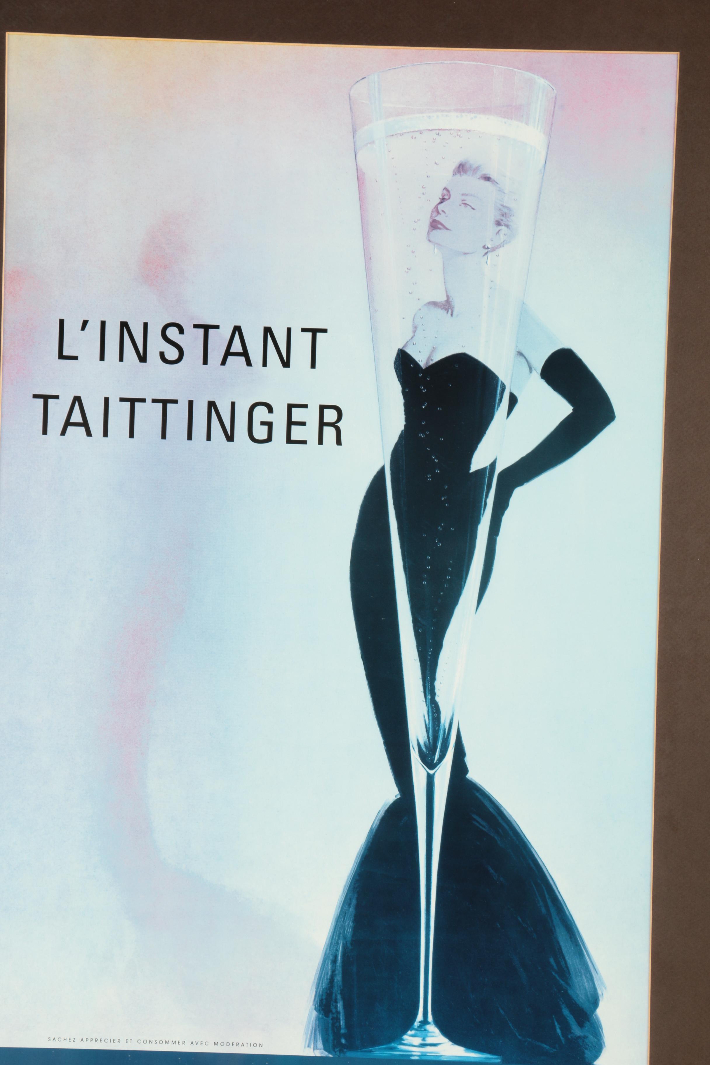 Offset Lithograph Print After Advertisement for "L'Instant Taittinger"