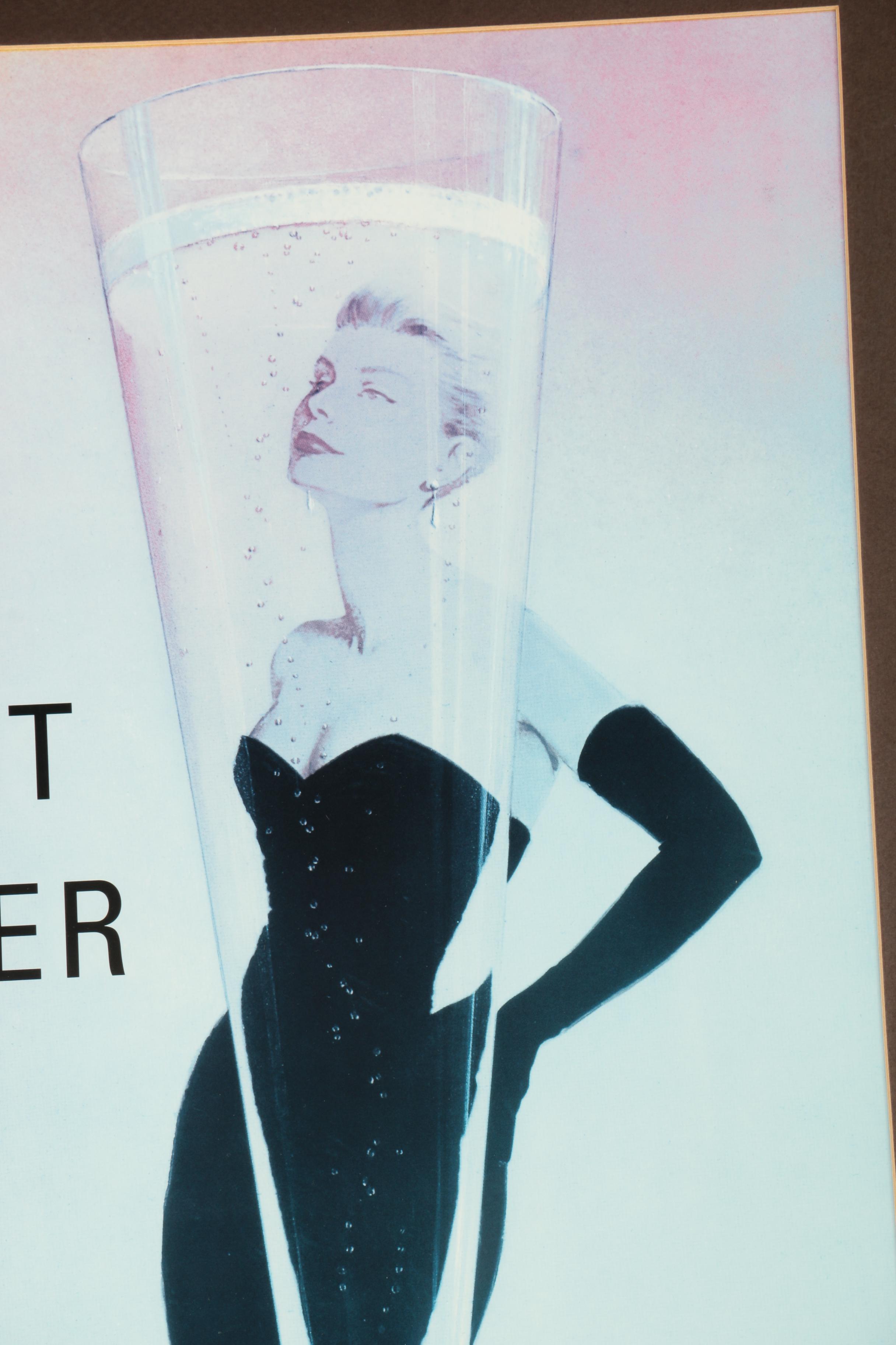 Offset Lithograph Print After Advertisement for "L'Instant Taittinger"