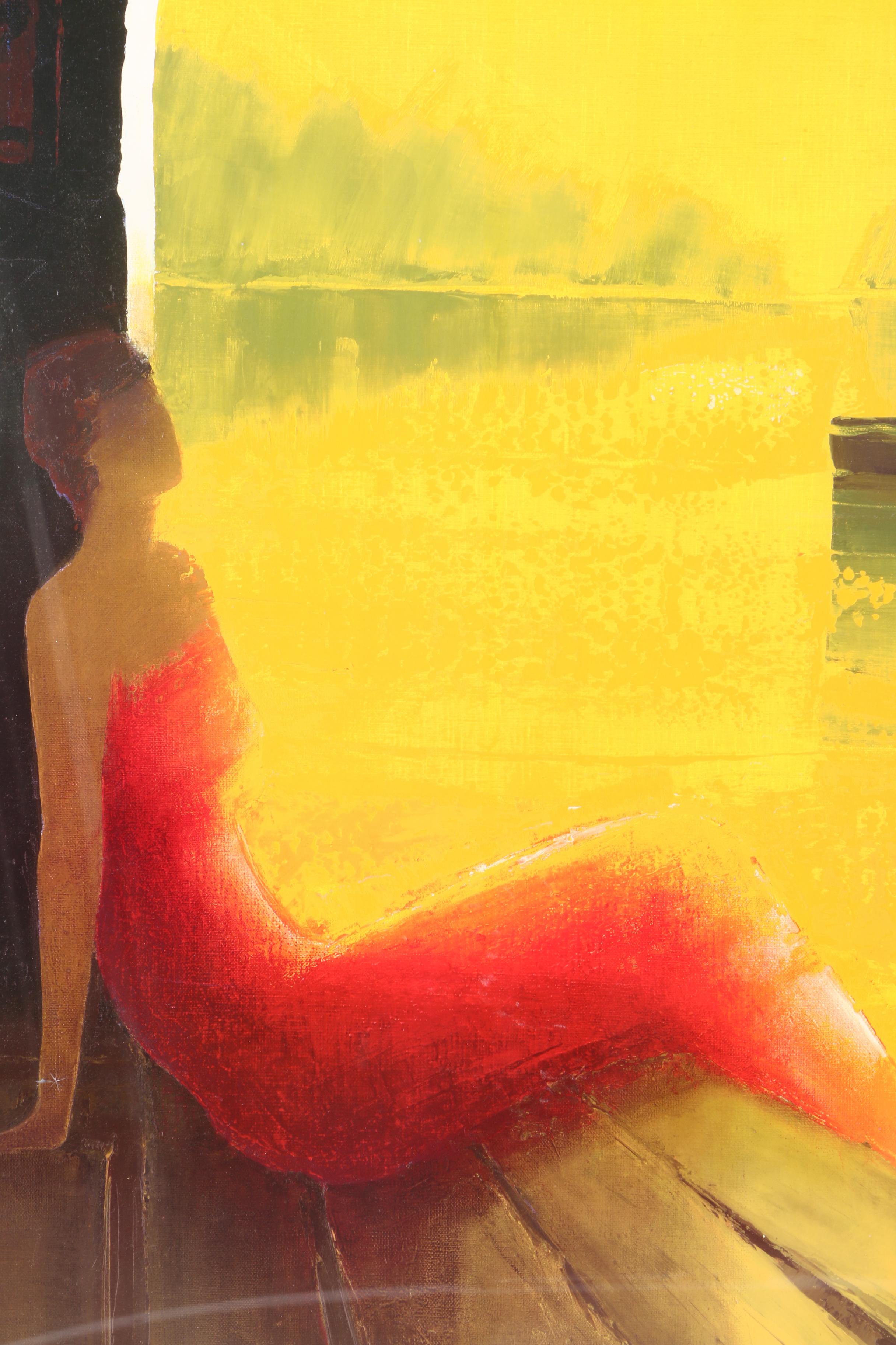 Emile Bellet Seriolithograph Print on Paper "D'or et de Réve"