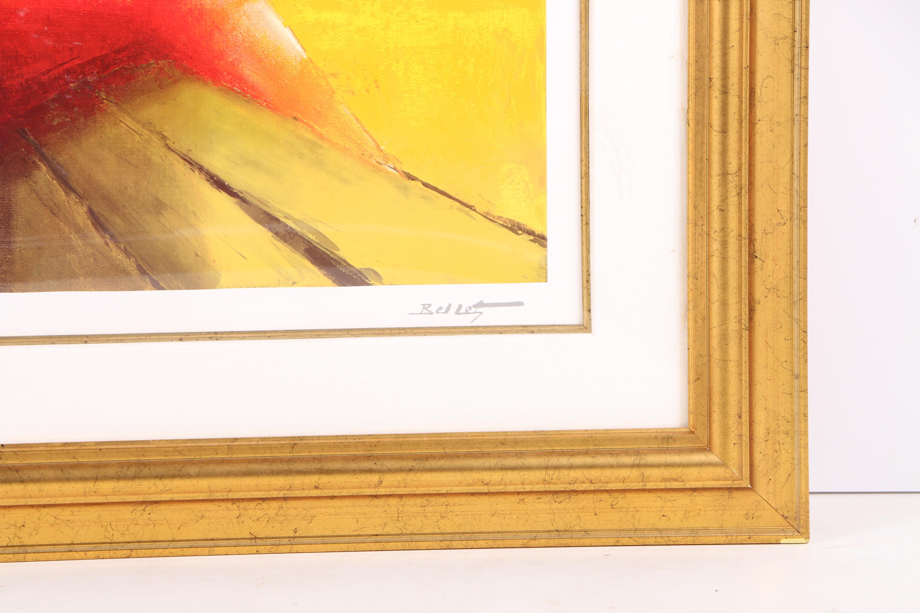 Emile Bellet Seriolithograph Print on Paper "D'or et de Réve"