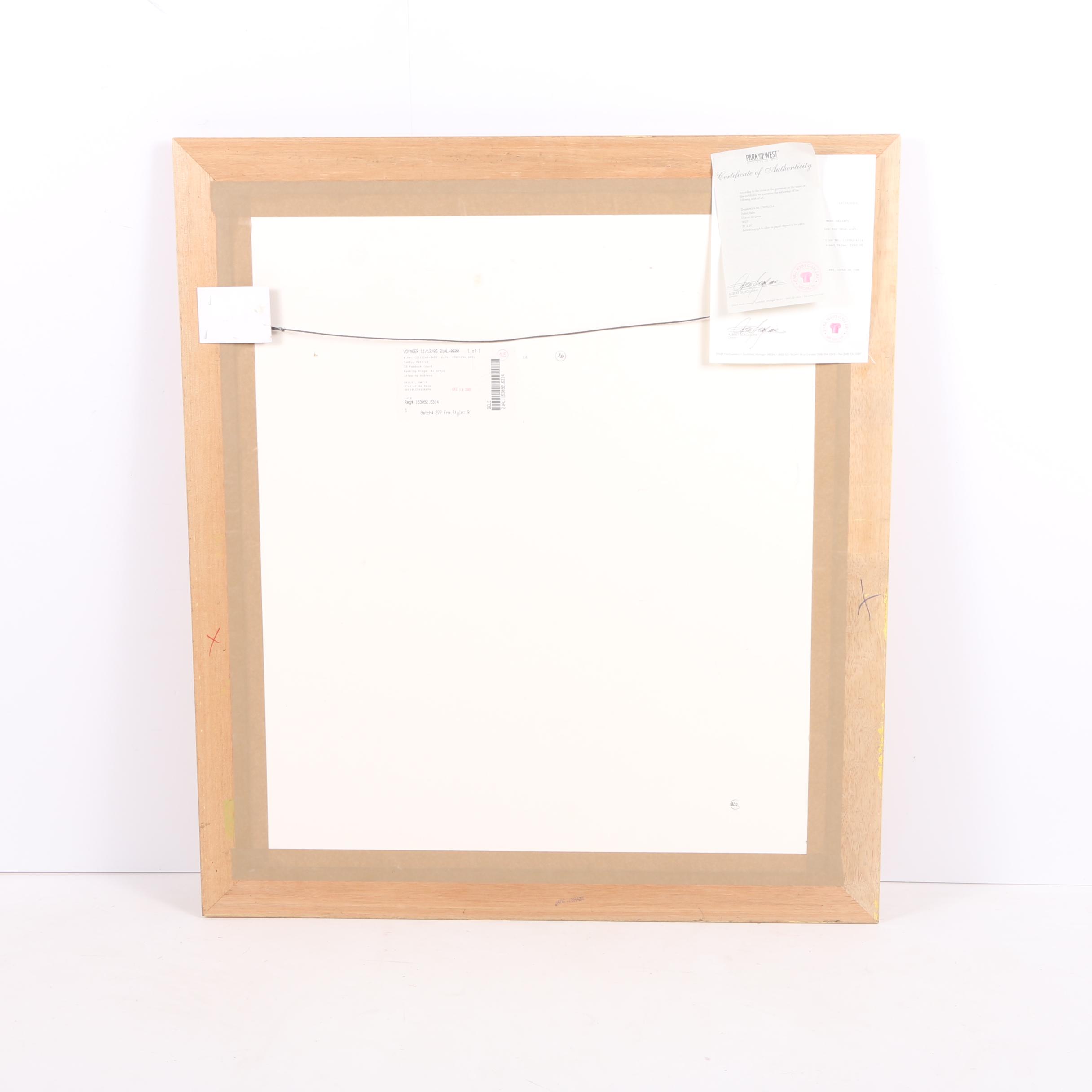 Emile Bellet Seriolithograph Print on Paper "D'or et de Réve"