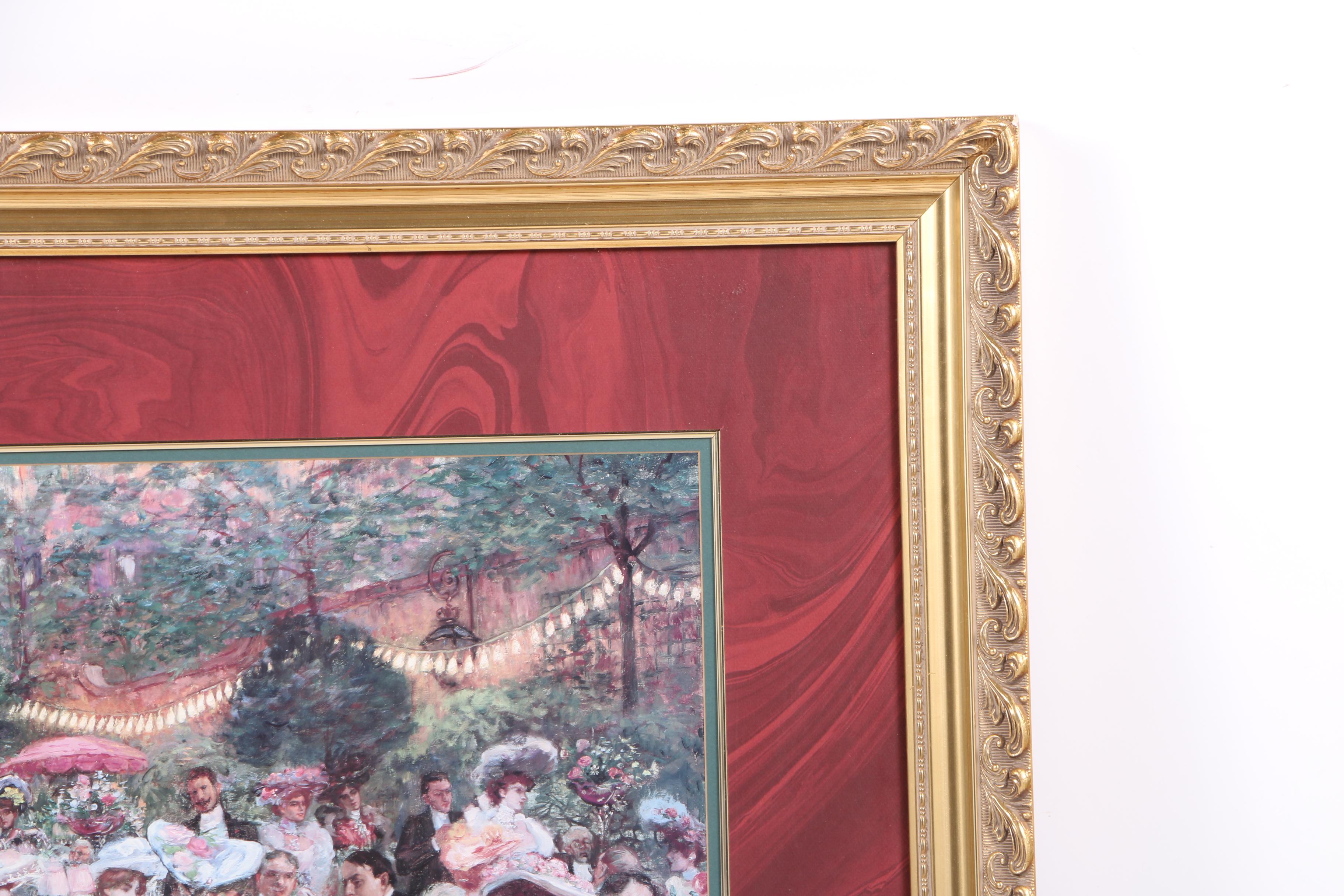 Offset Lithograph After Pierre-Georges Jeanniot "Dinner At The Ritz Hotel,Paris"