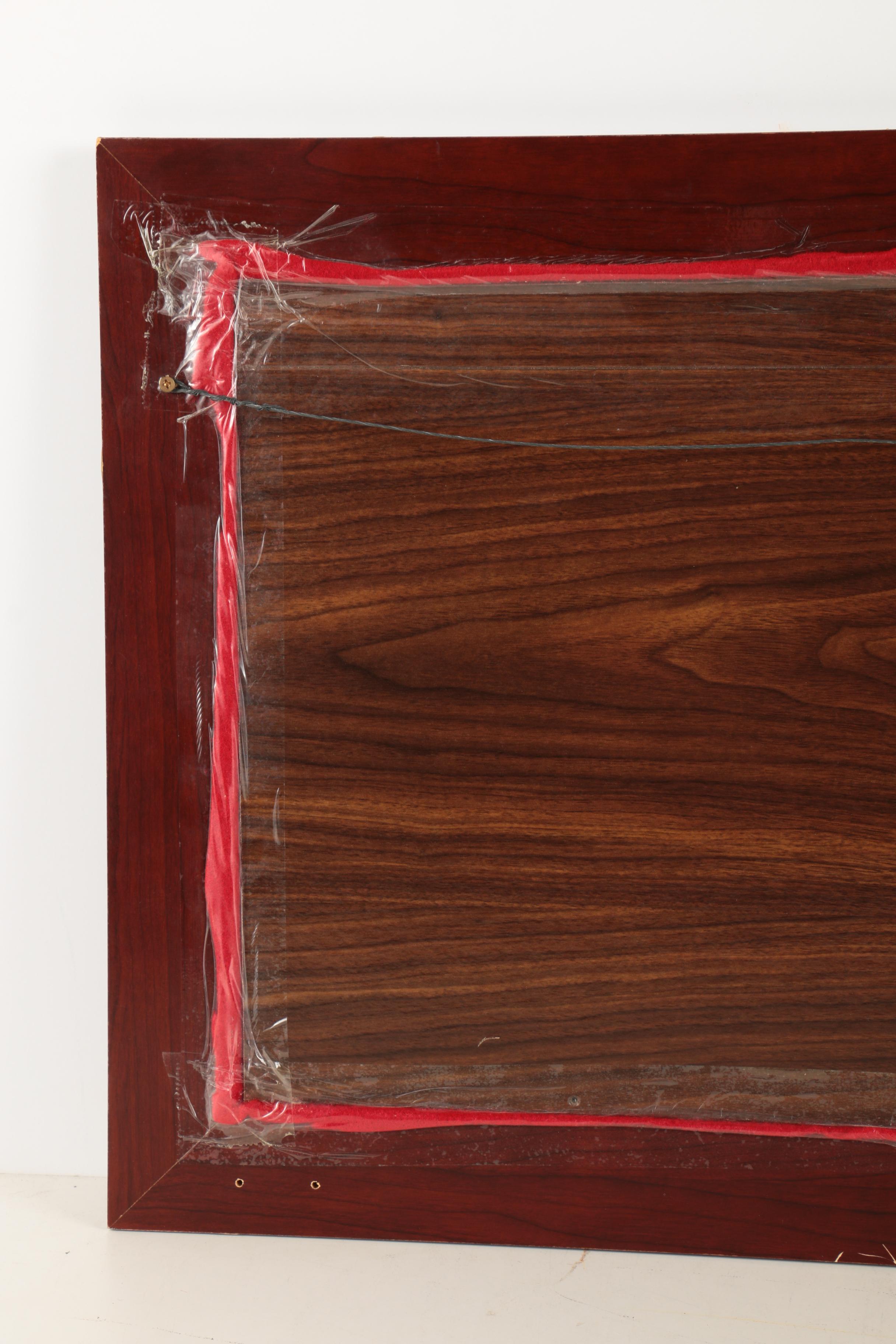 A Framed Collection of 1996 Cleveland Indians Memorabilia