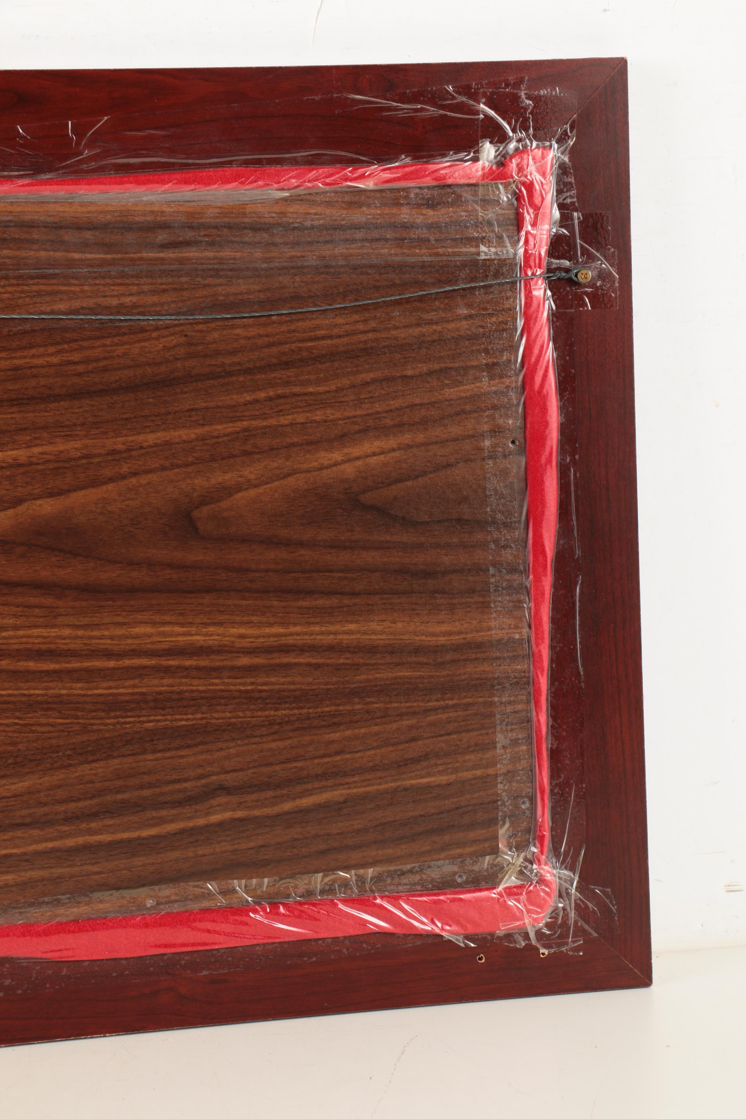 A Framed Collection of 1996 Cleveland Indians Memorabilia