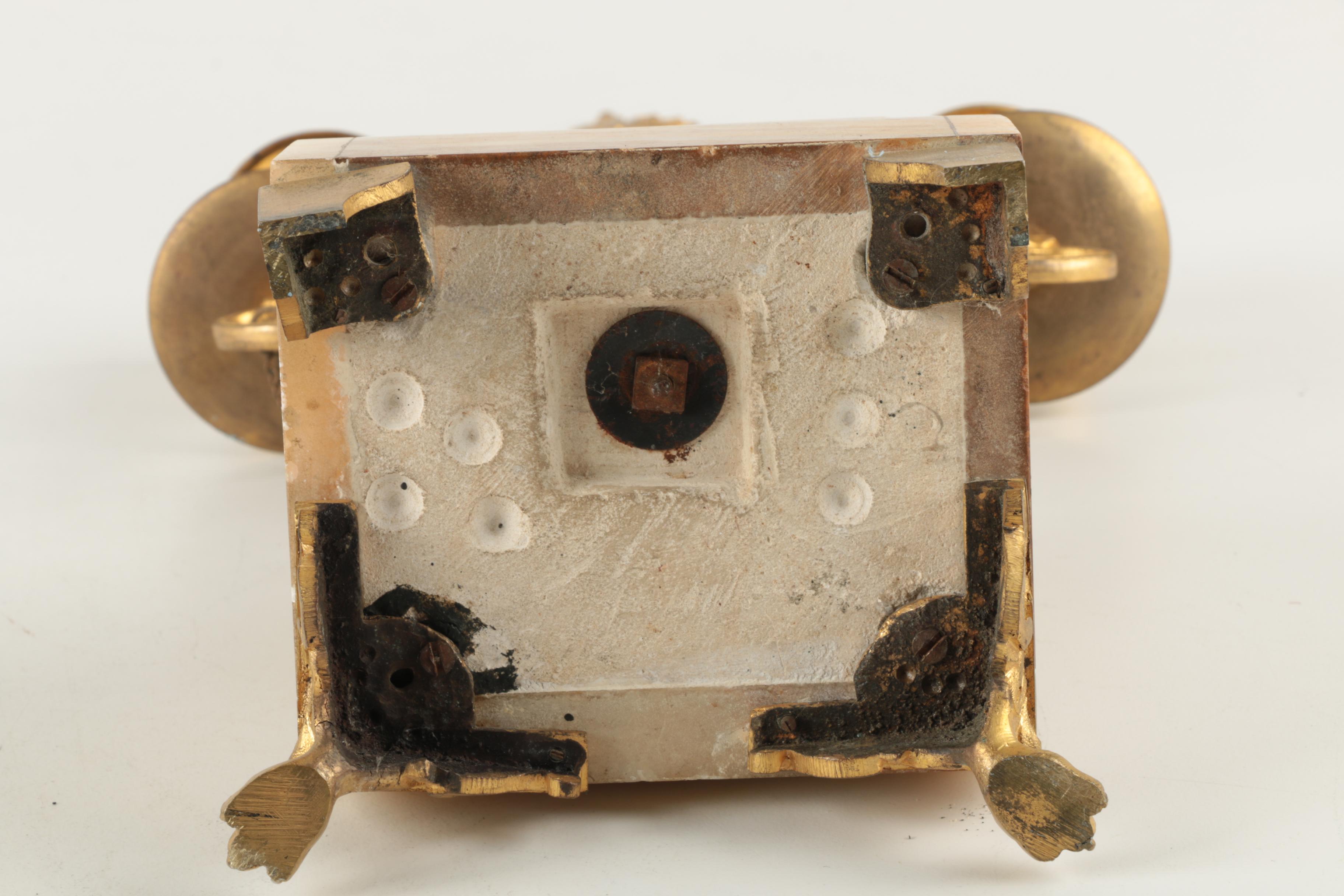 Antique Gilt Brass and Onyx Candelabras