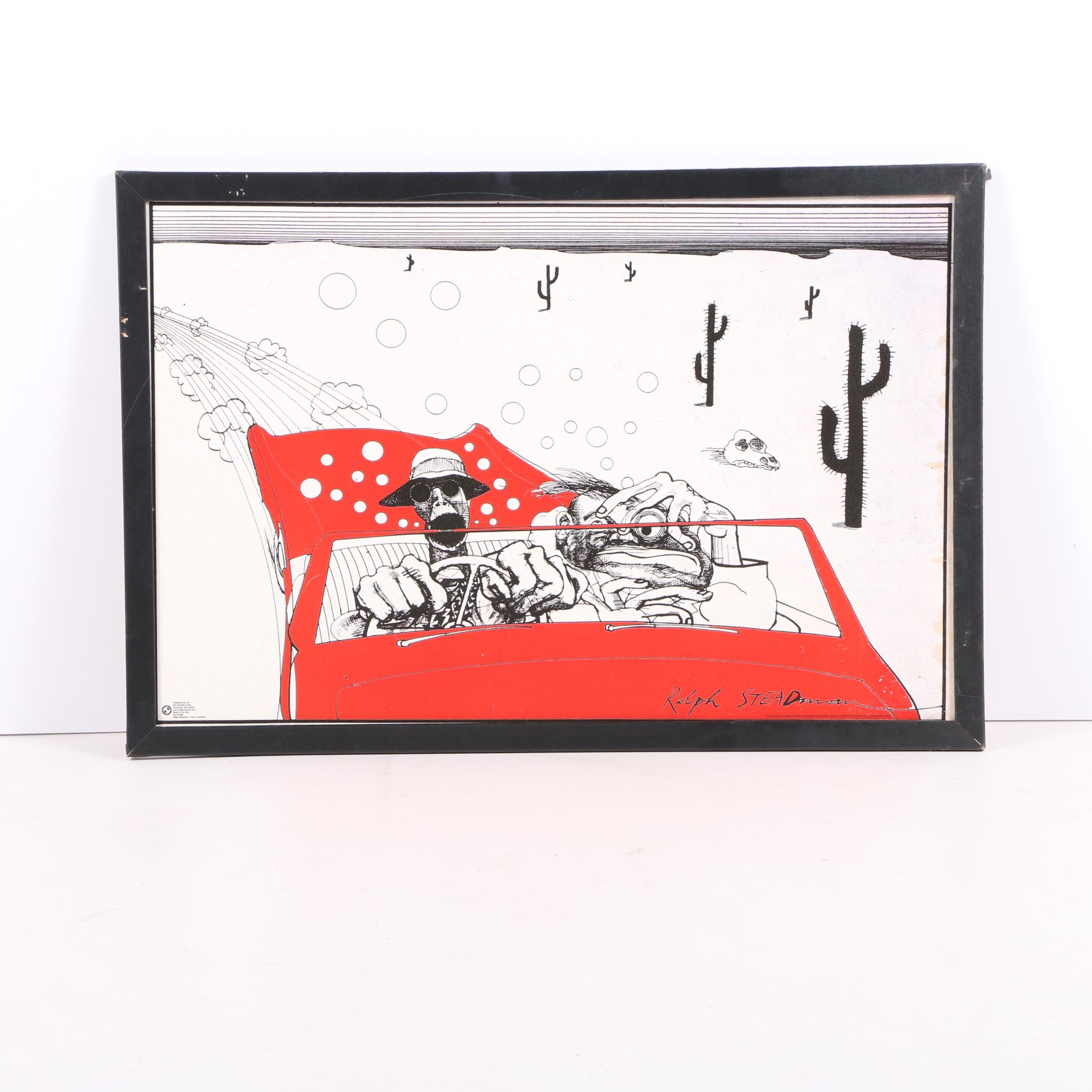 Offset Lithograph of "Fear & Loathing" after Ralph Steadman