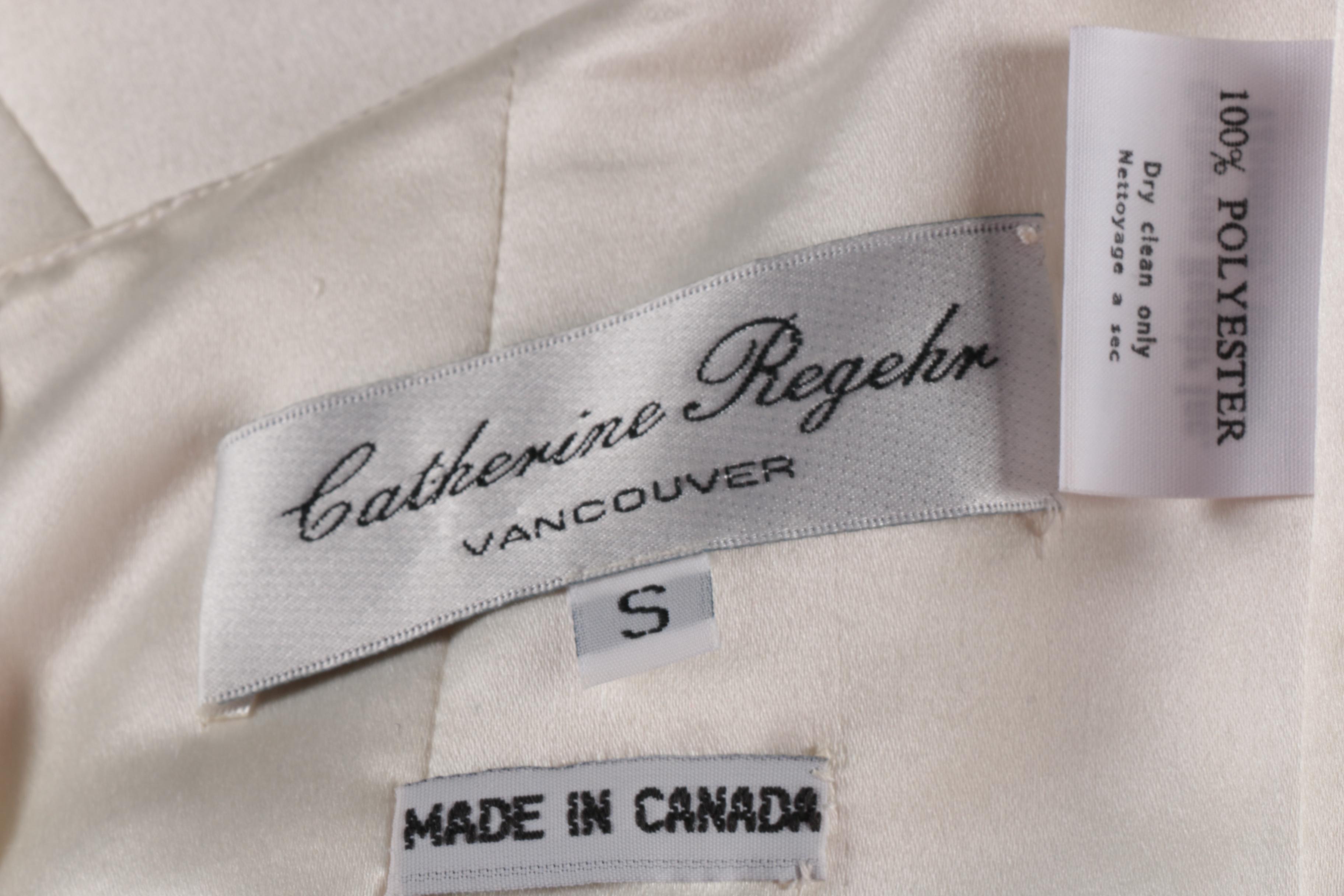 Women's Catherine Regehr of Vancouver Strapless Ivory Cocktail Dress with Wrap