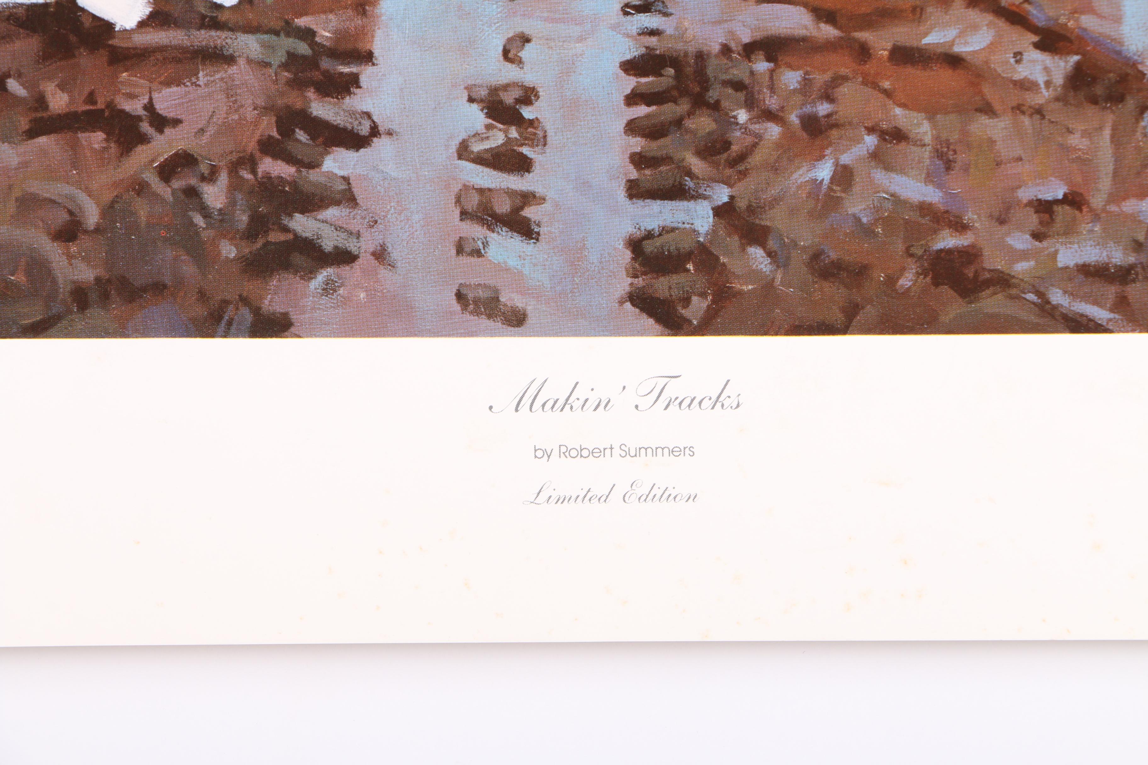 Robert Summers Limited Edition Offset Lithograph "Makin' Tracks"