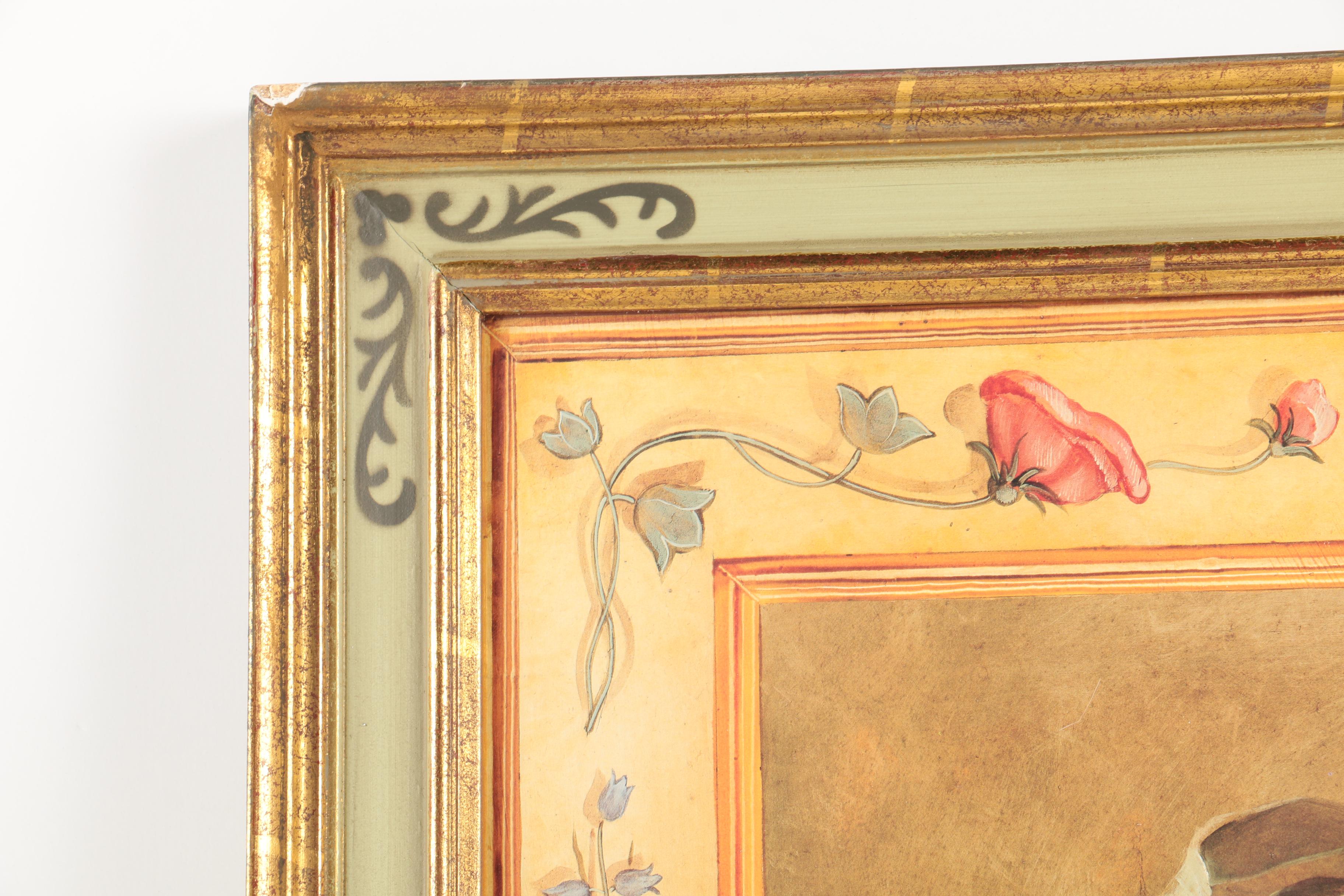 Two Offset Lithograph Prints After De Villenueve Still Life Paintings of Fruit