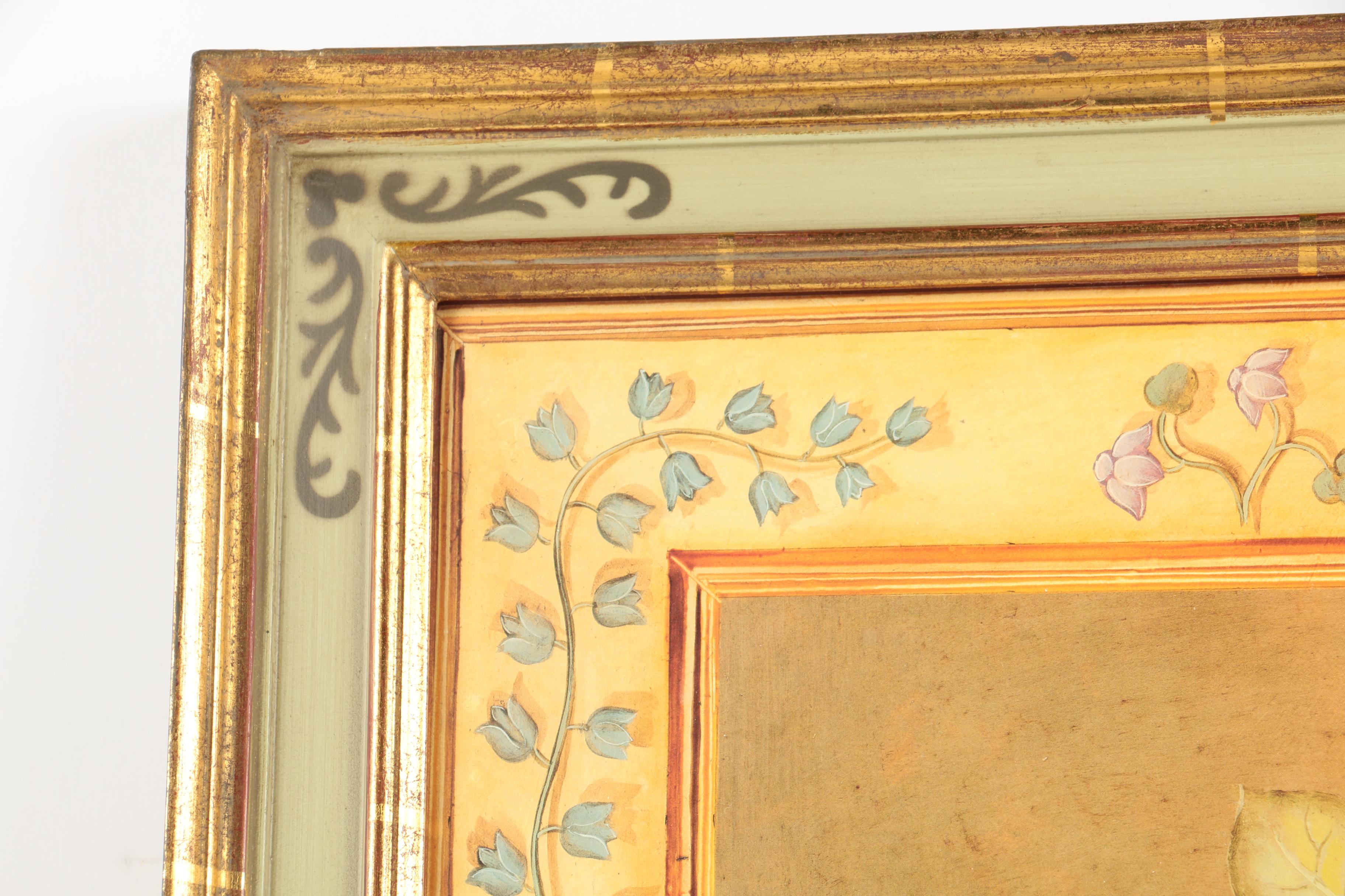 Two Offset Lithograph Prints After De Villenueve Still Life Paintings of Fruit