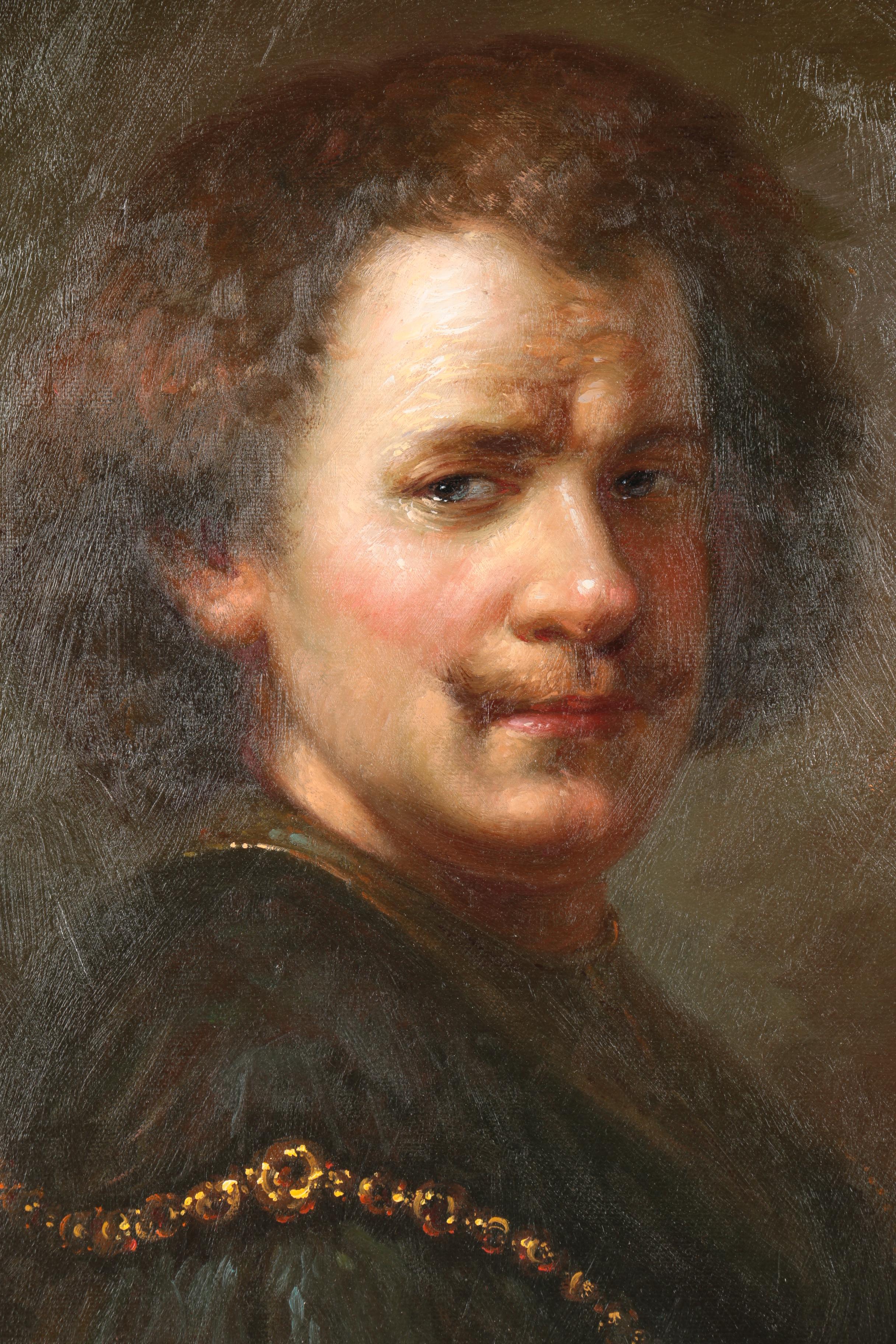 Copy Oil Painting After Rembrandt's "Self-Portrait"