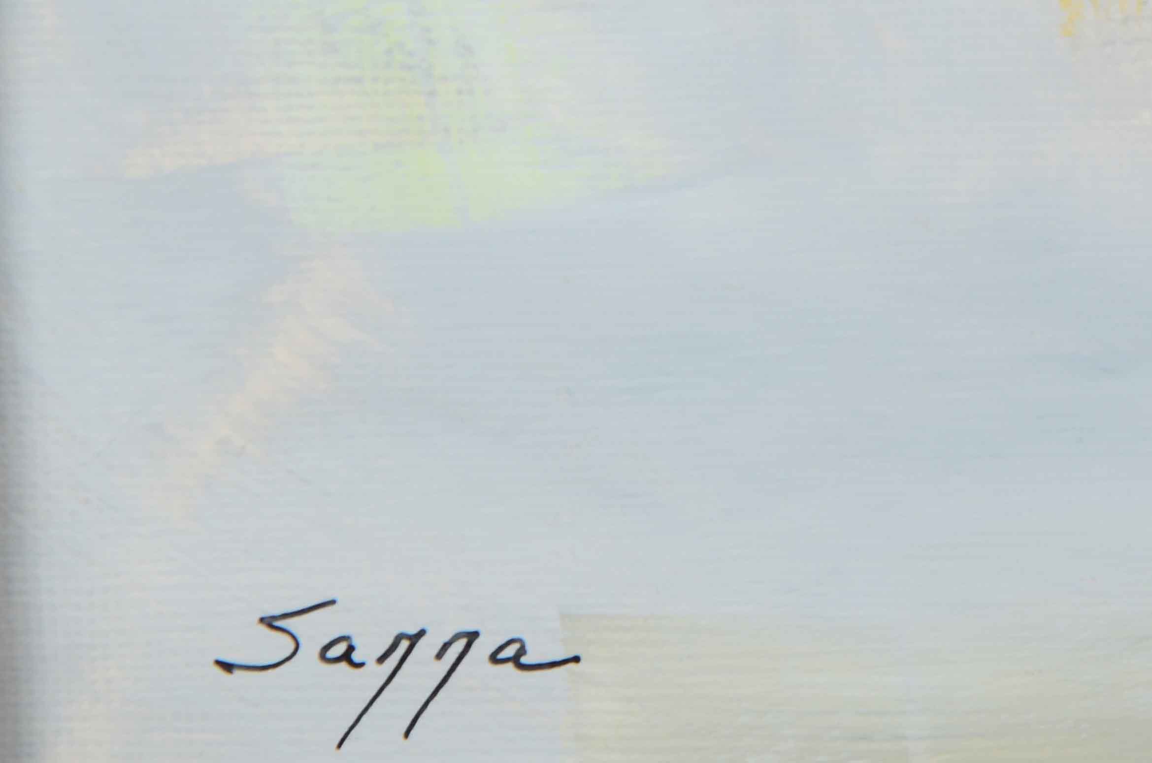 Sanna Original Acrylic on Paper "Quilted (In The Gold) #1"