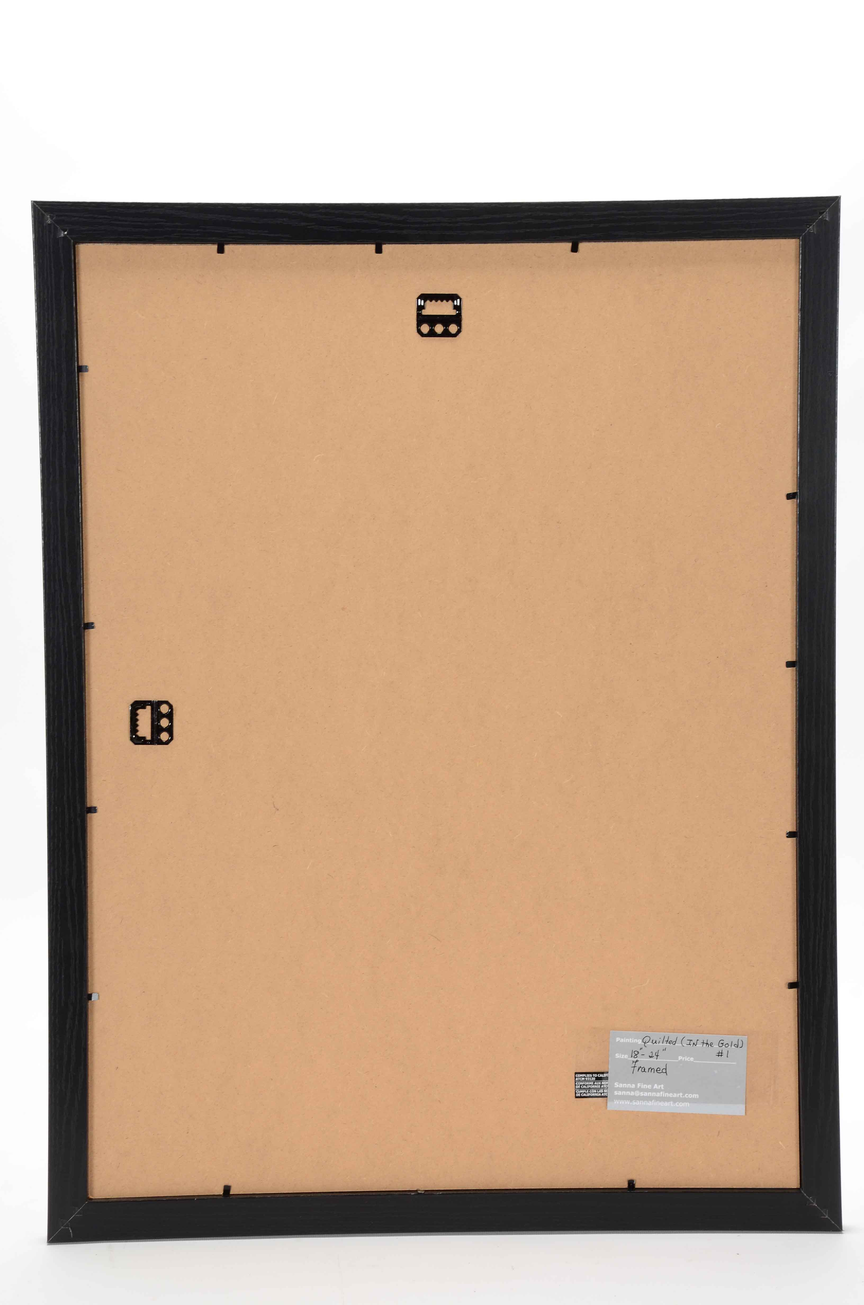 Sanna Original Acrylic on Paper "Quilted (In The Gold) #1"