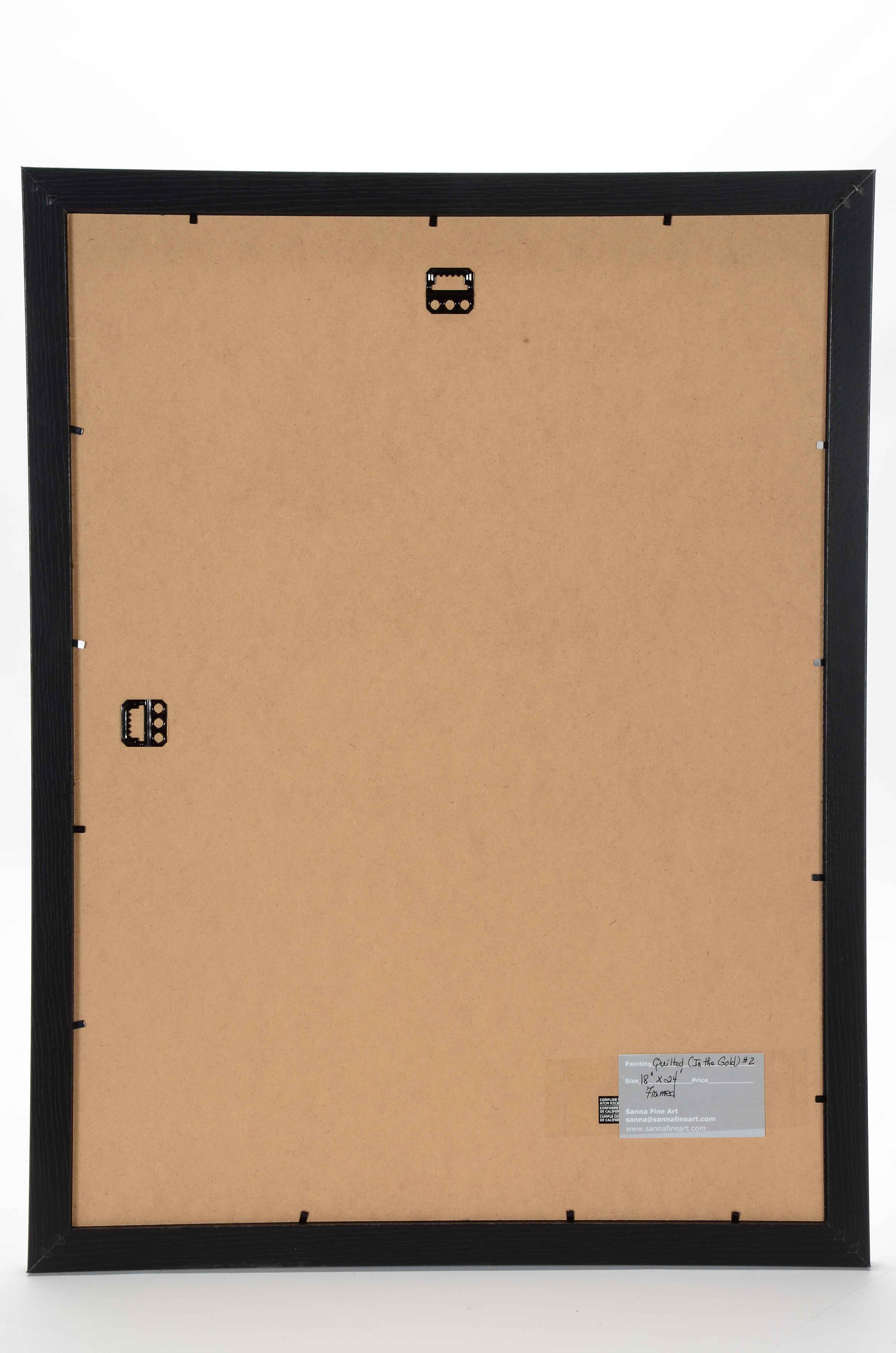 Sanna Original Acrylic on Paper "Quilted (In The Gold) #2"