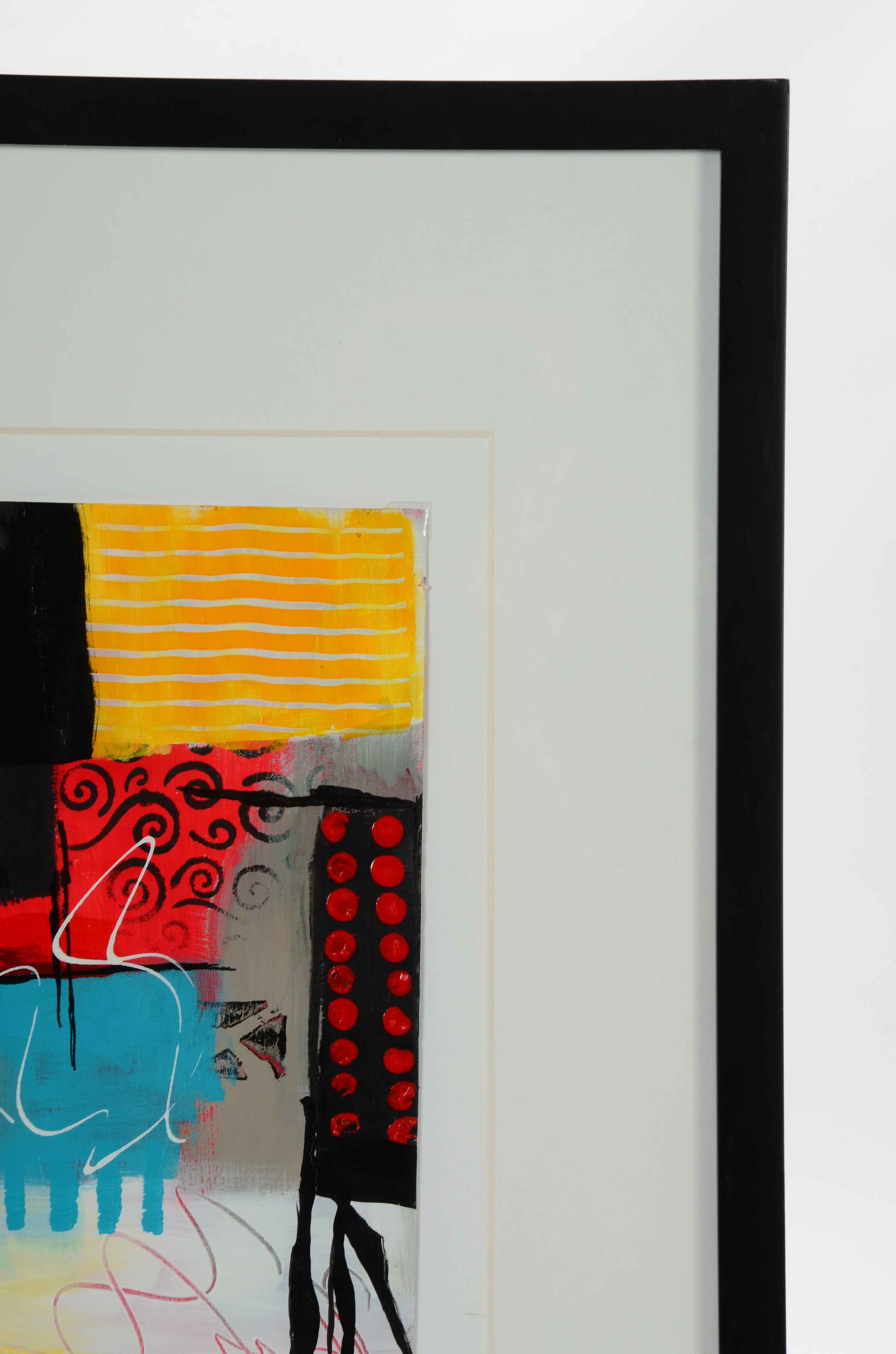 Sanna Original Acrylic Painting on Paper "The Challenge"