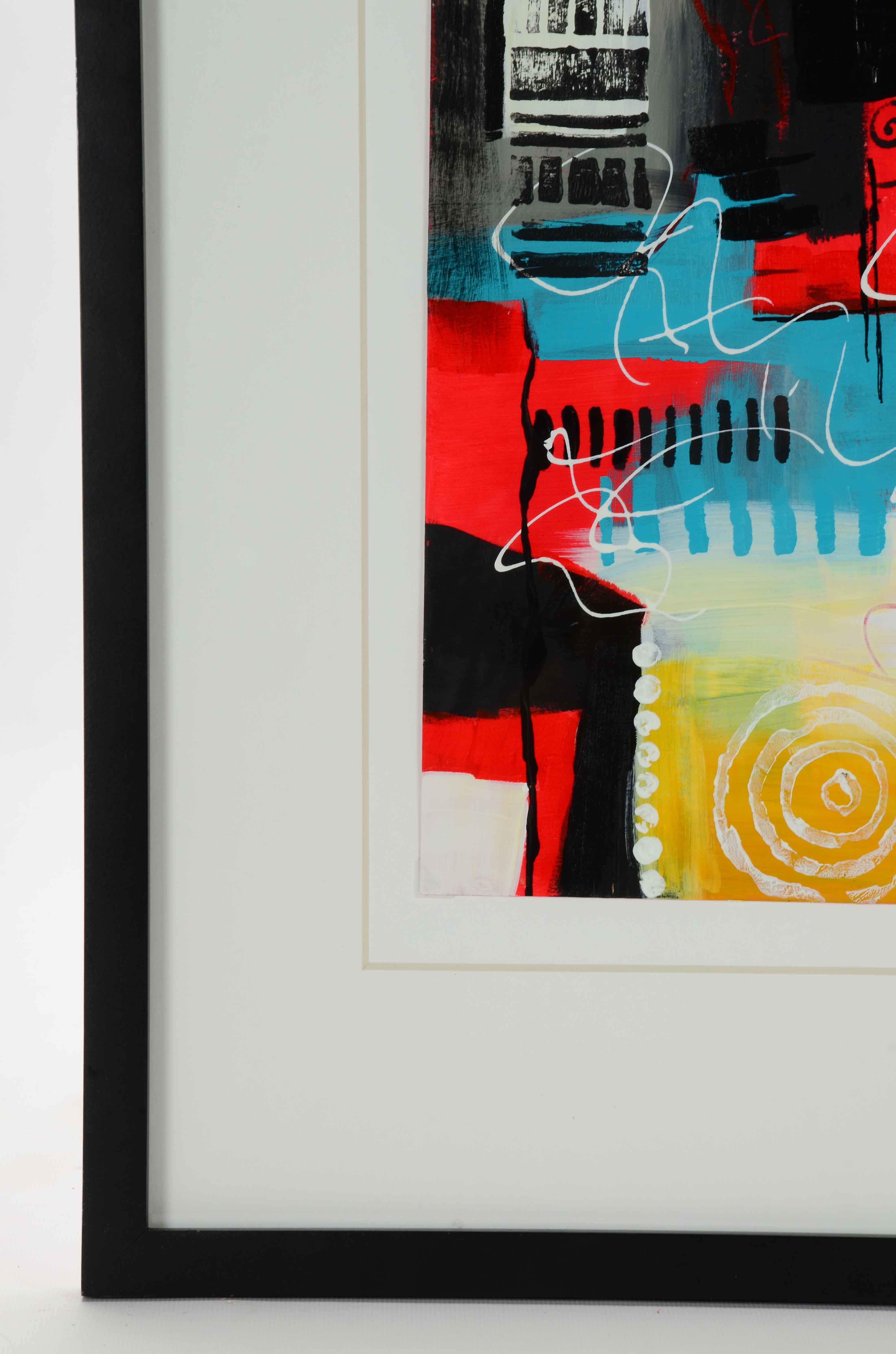 Sanna Original Acrylic Painting on Paper "The Challenge"