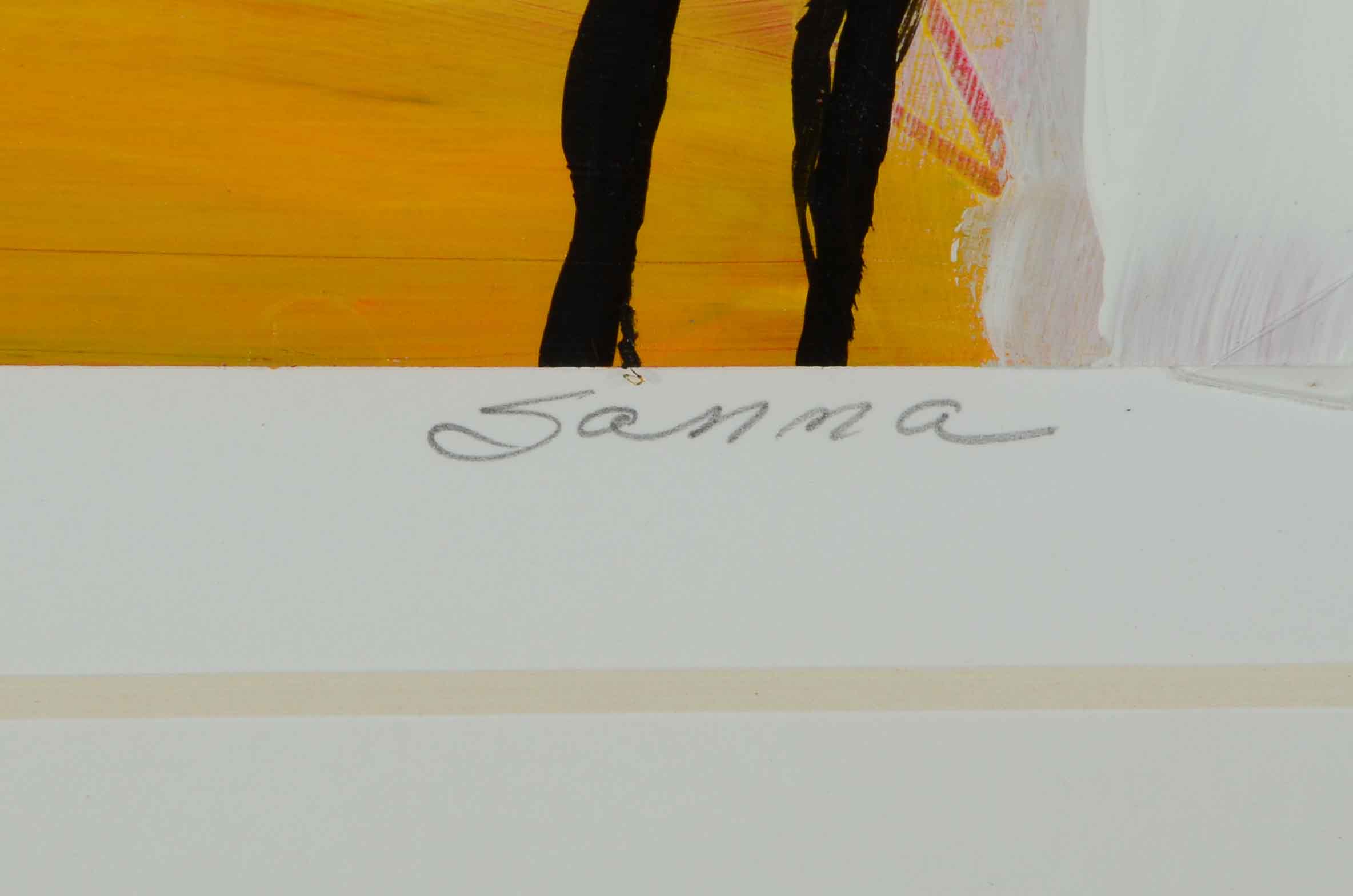 Sanna Original Acrylic Painting on Paper "The Challenge"