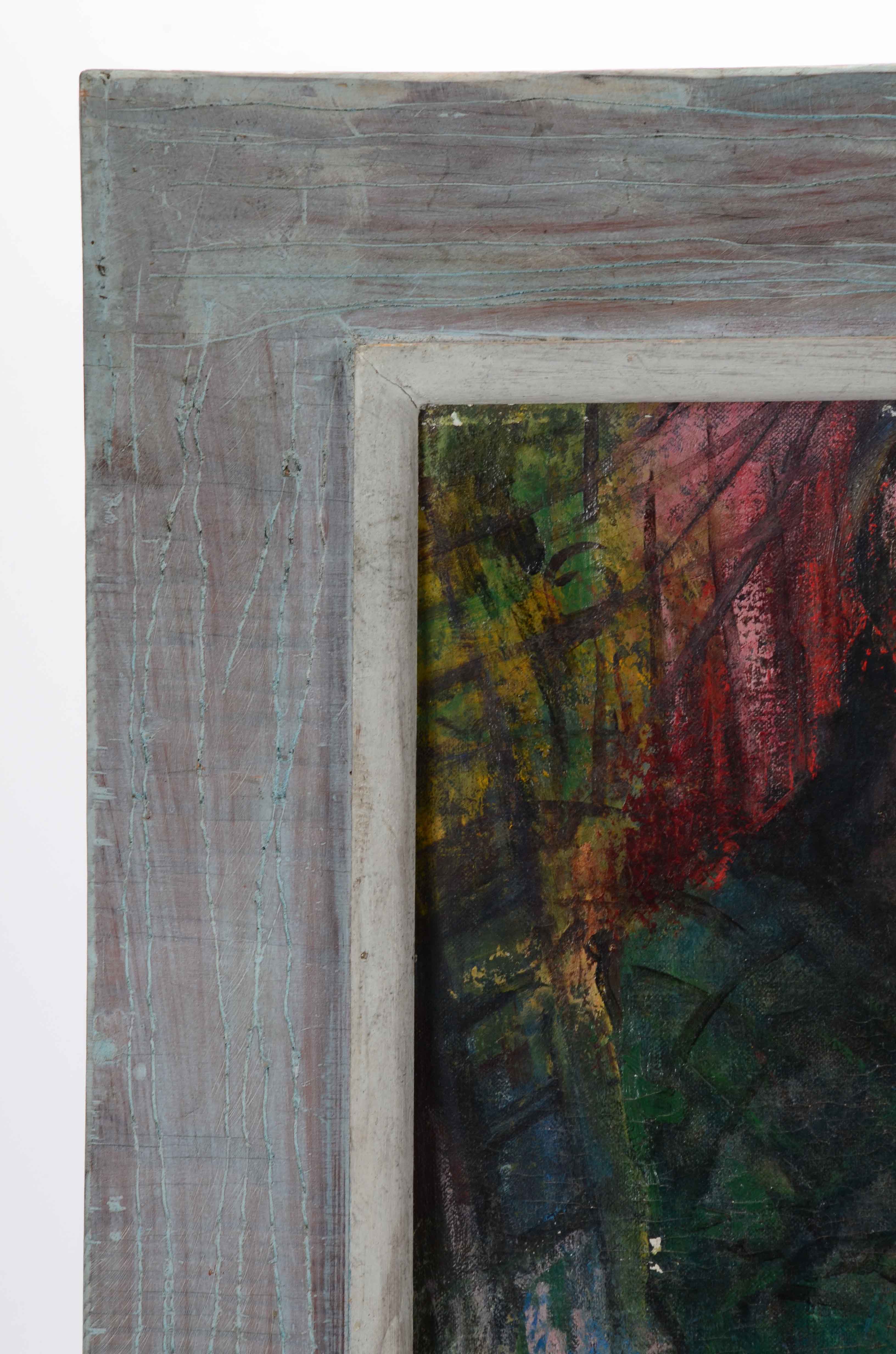 Leslie Fliegel Signed Expressionist Oil Painting