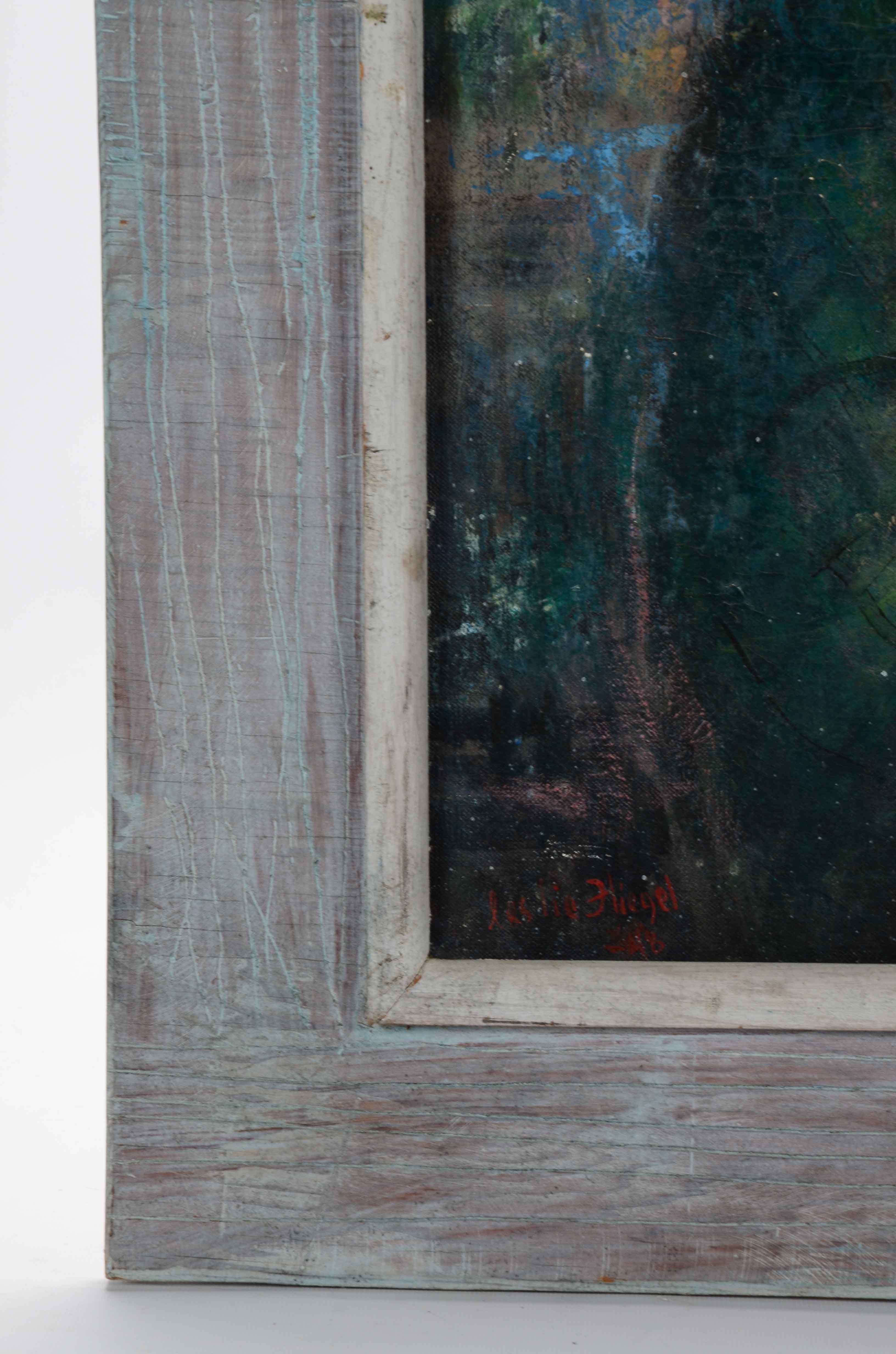 Leslie Fliegel Signed Expressionist Oil Painting