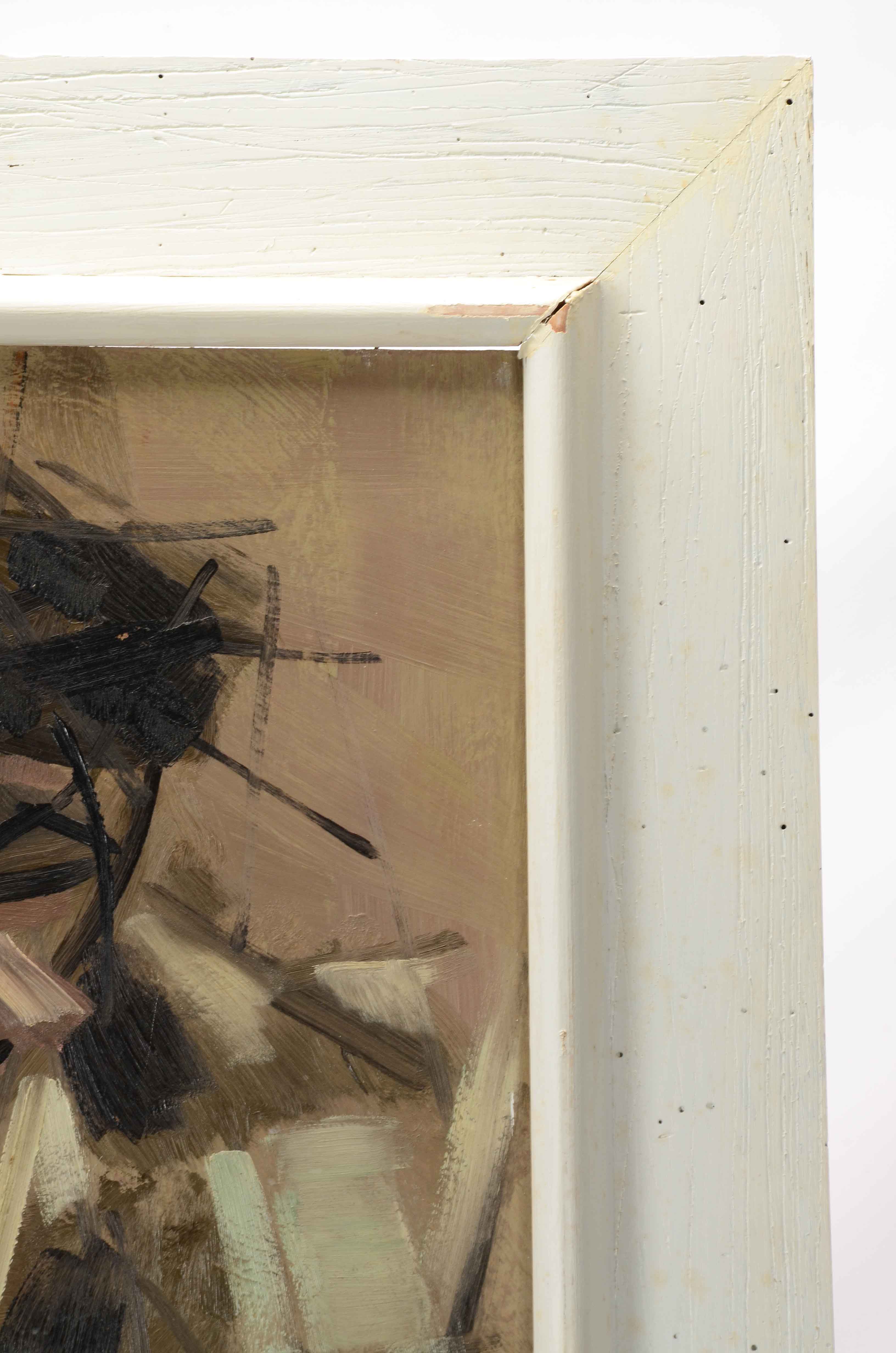 Kasan Signed Abstract Oil Painting of a Figure