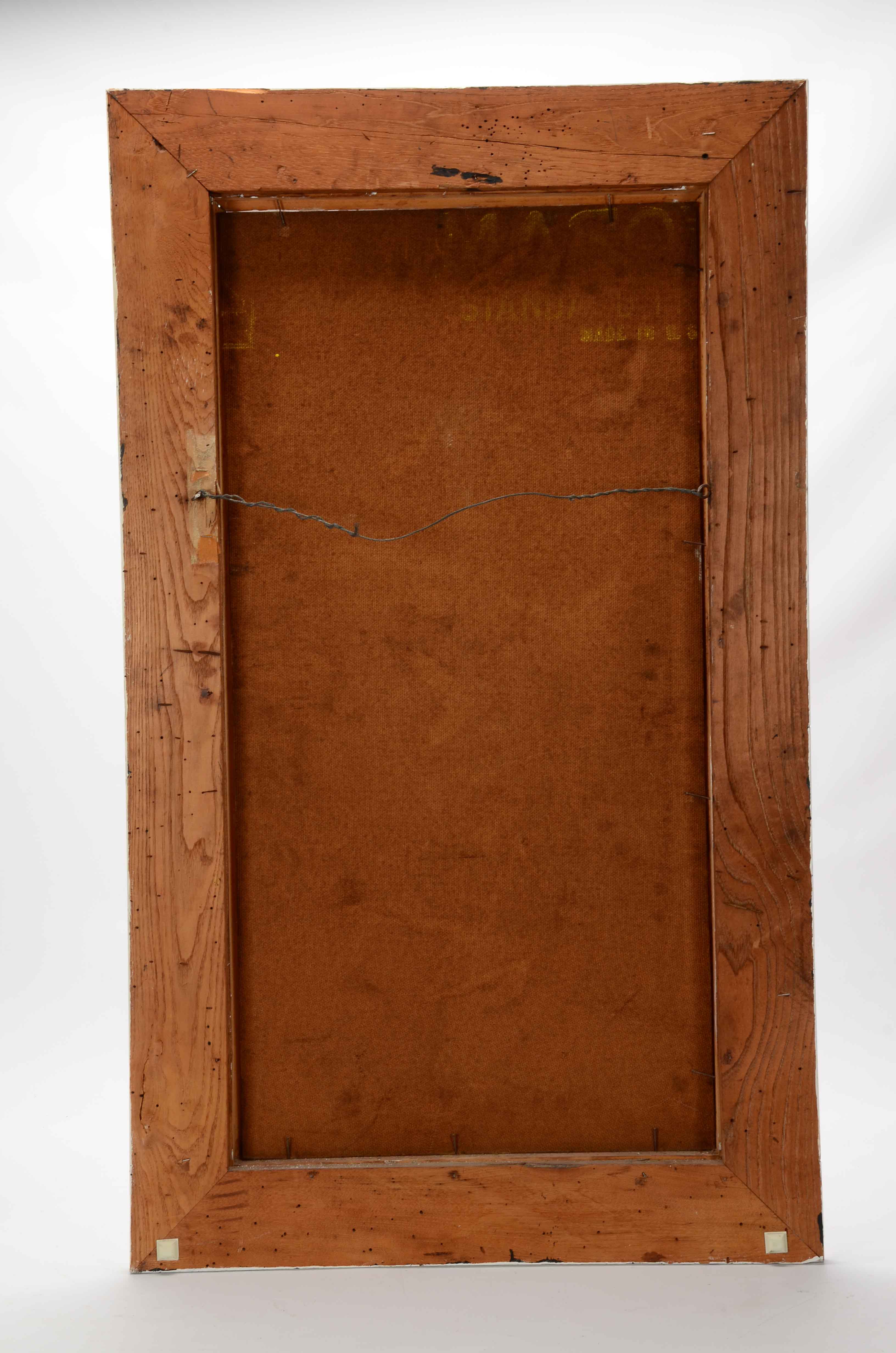 Kasan Signed Abstract Oil Painting of a Figure