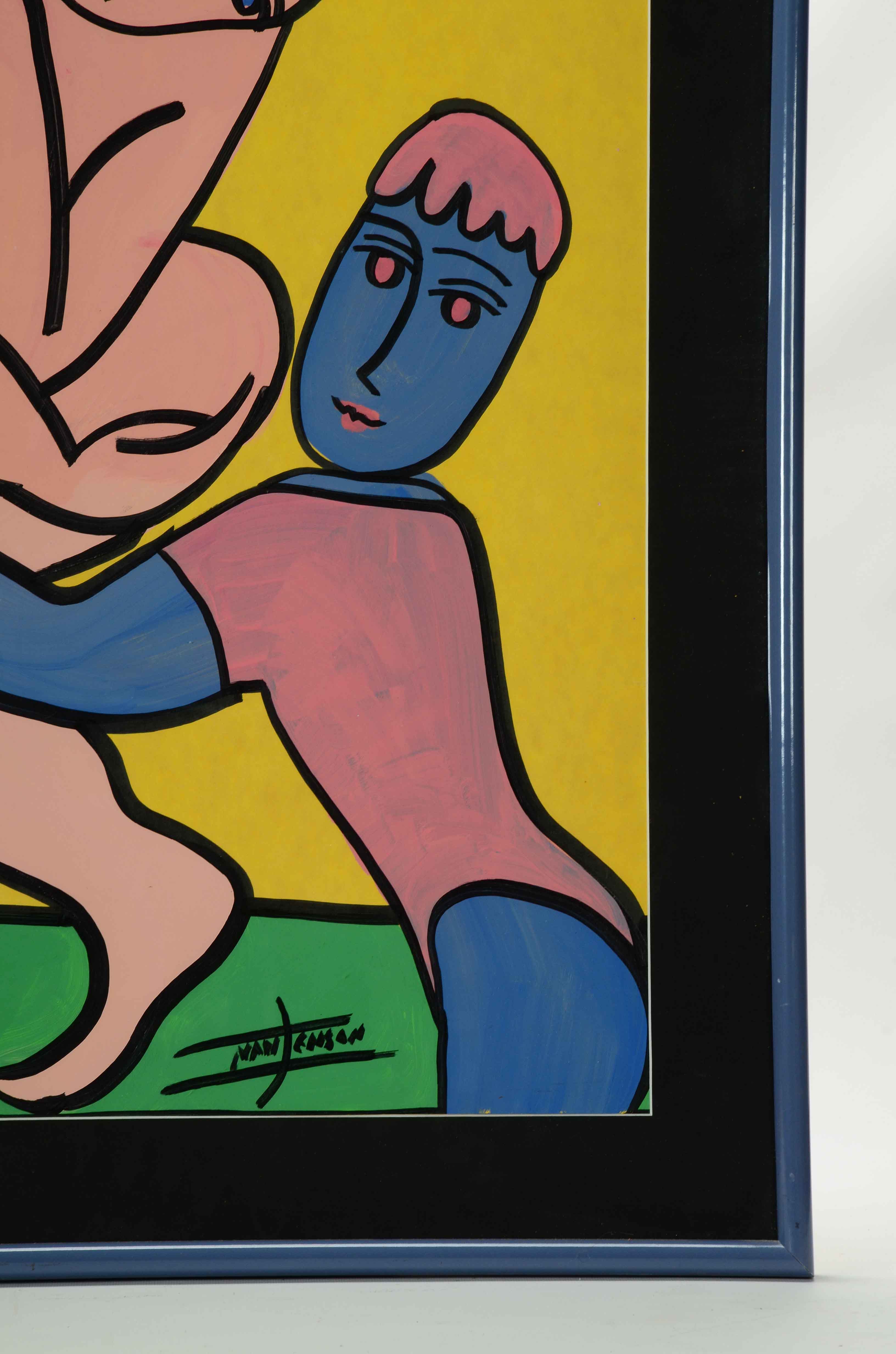 Ivan Jenson Original Acrylic Painting on Paper