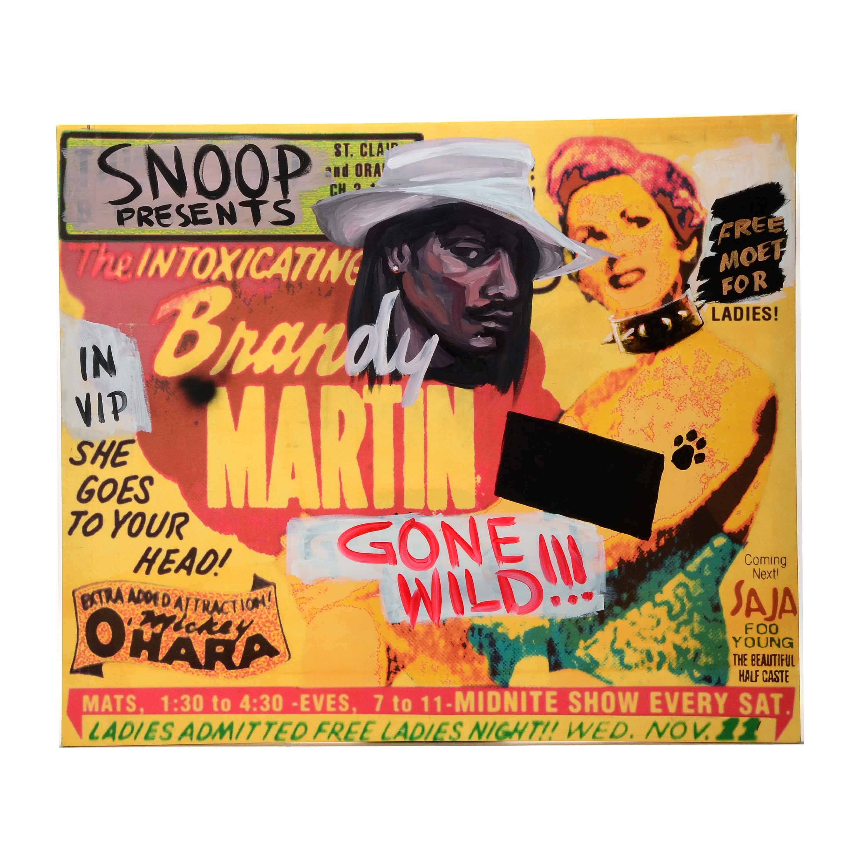 Paul Lewis and Andrew VanSickle Embellished Giclee "Brandy Martin Gone Wild"