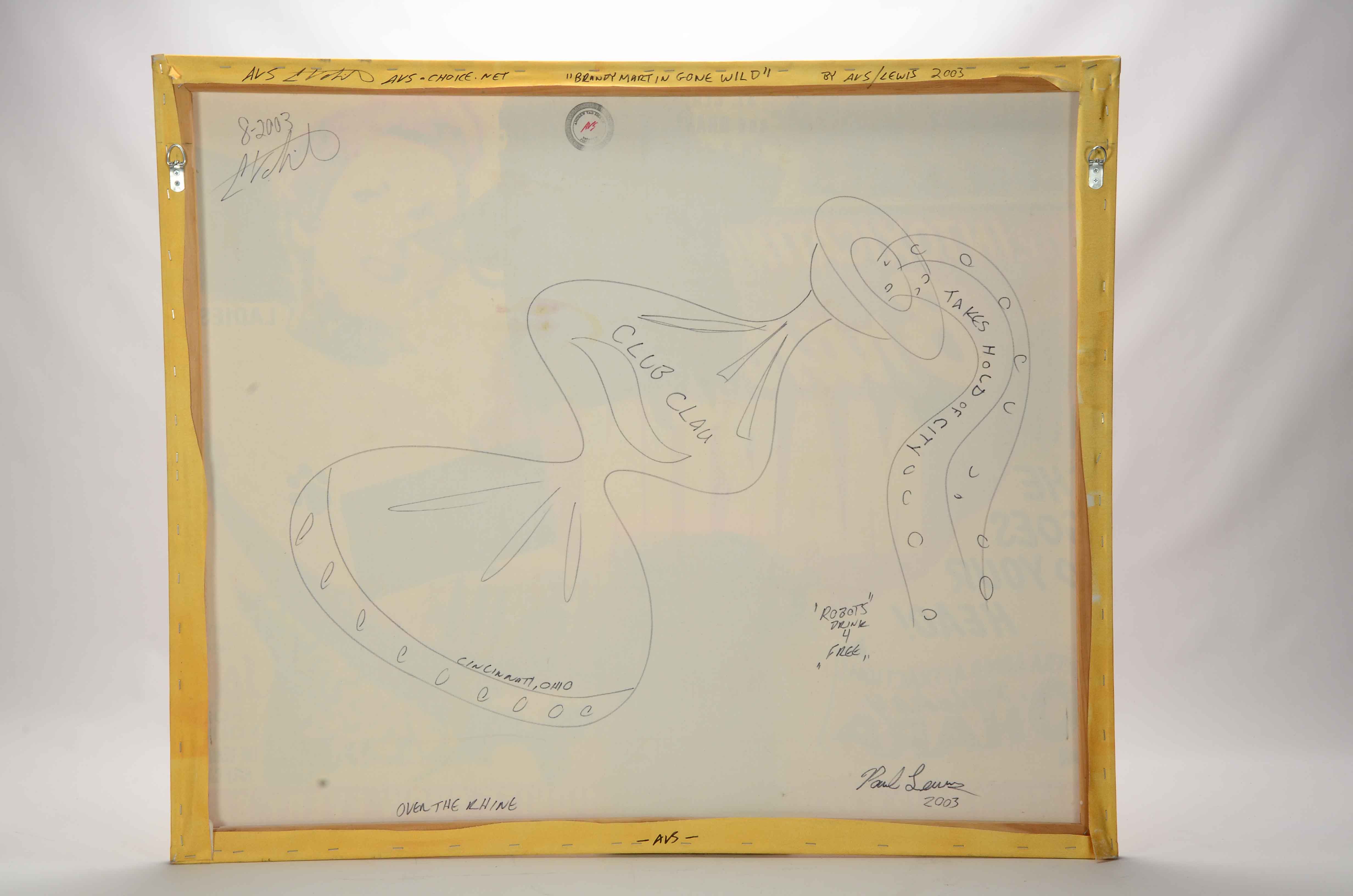 Paul Lewis and Andrew VanSickle Embellished Giclee "Brandy Martin Gone Wild"