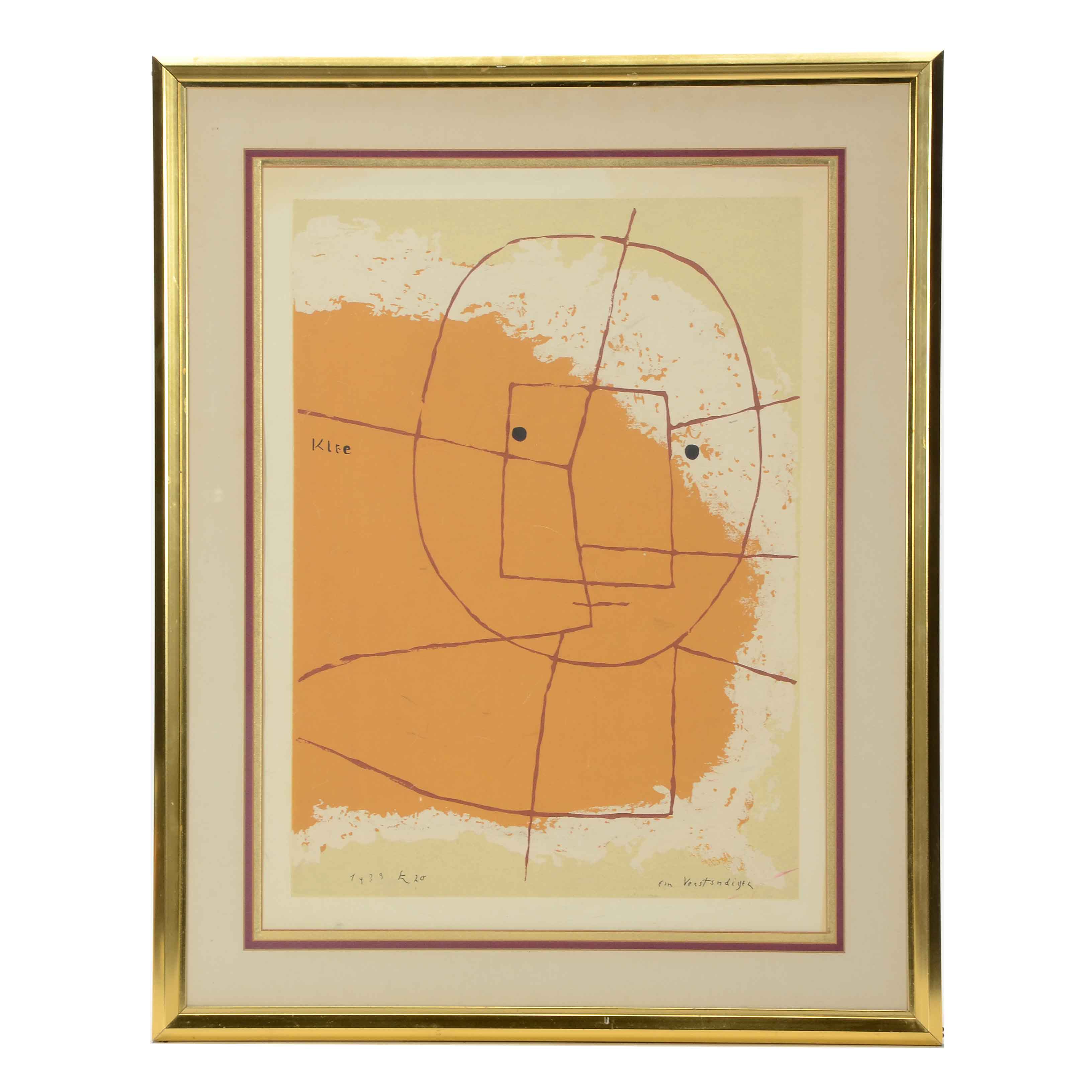 Paul Klee Serigraph Print after "Ein Verständiger"