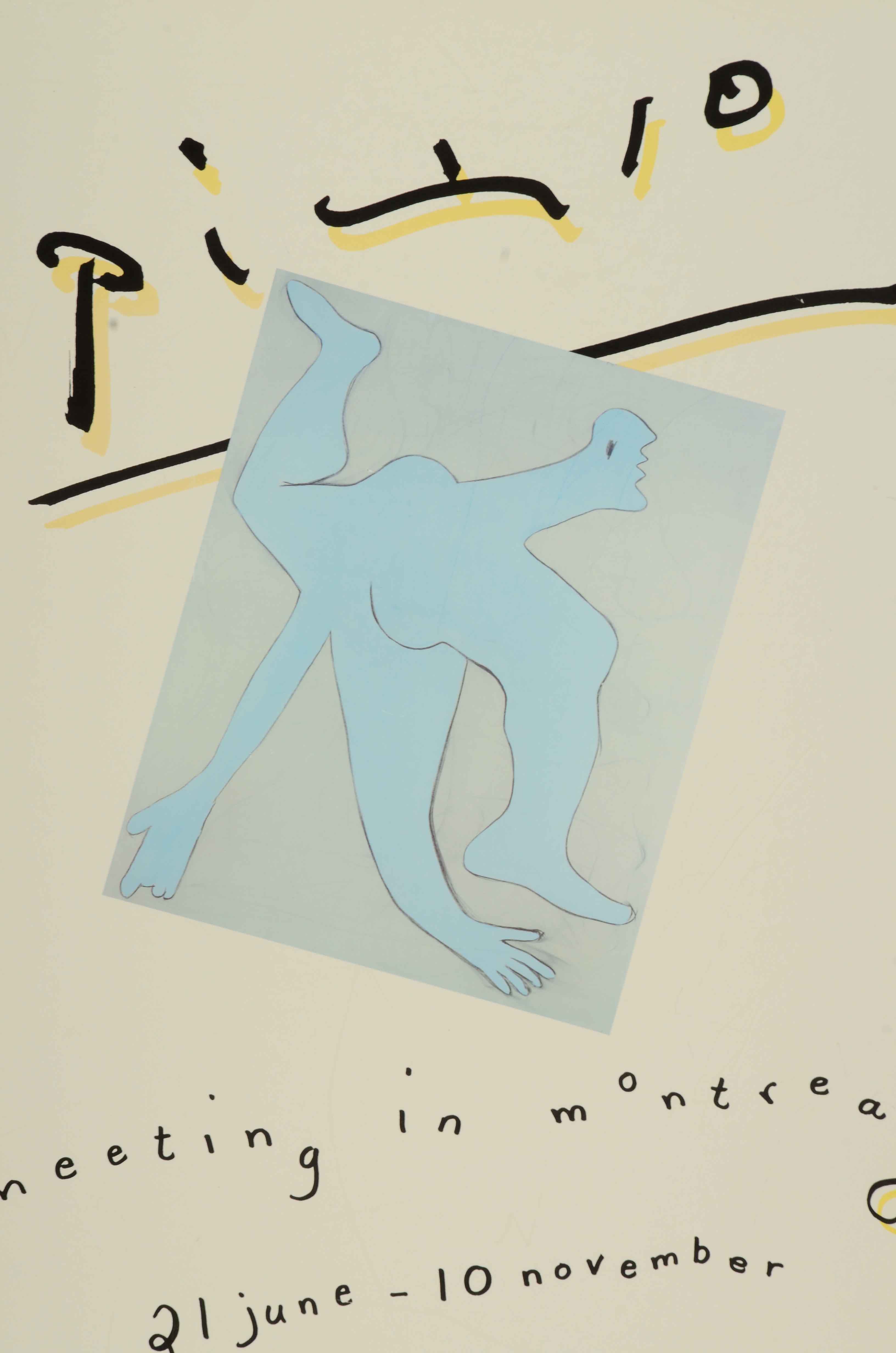 Vintage Offset Lithograph Pablo Picasso Exhibition Poster