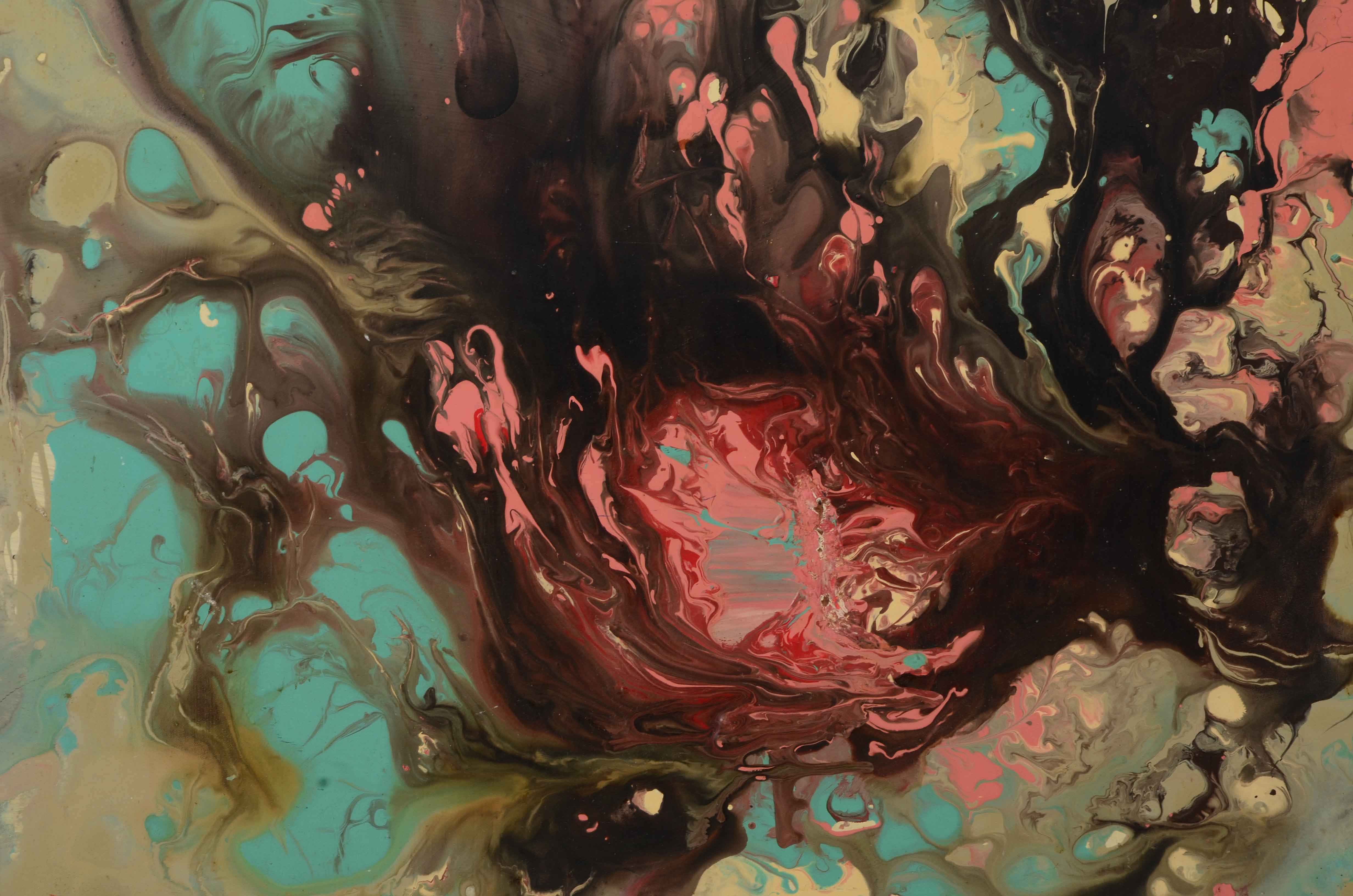 Alonzo Signed Oil on Masonite Abstract Painting