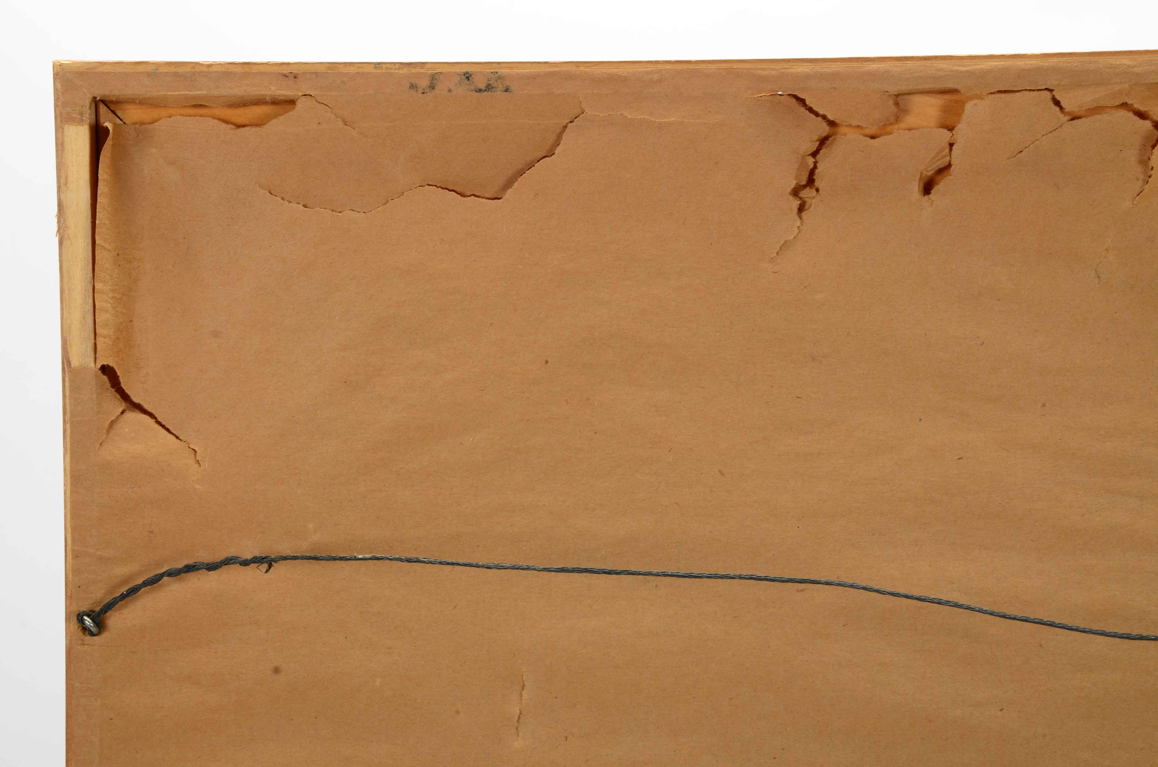 Alonzo Signed Oil on Masonite Abstract Painting