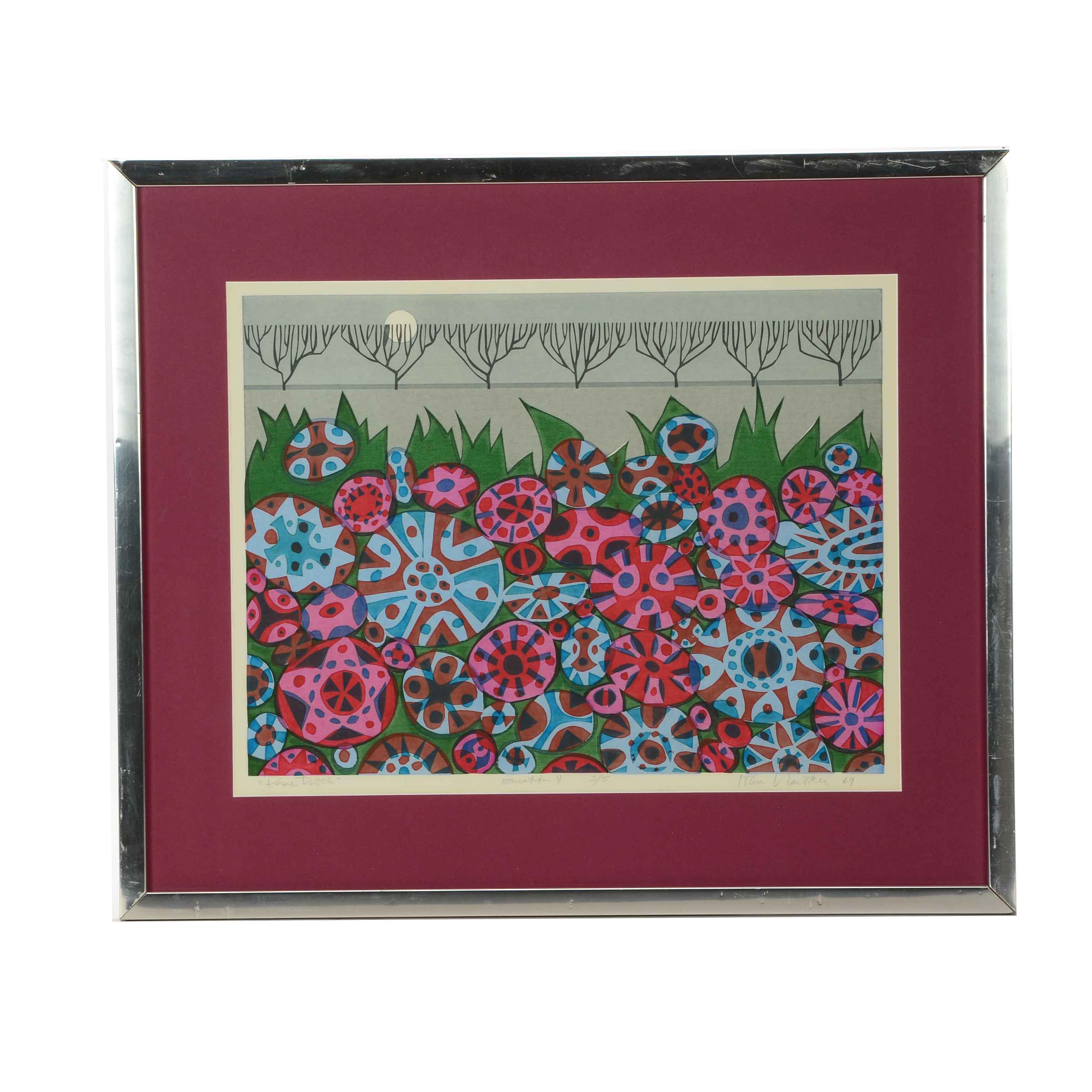 John Nartker Signed Limited Edition Serigraph "Posie Patch"