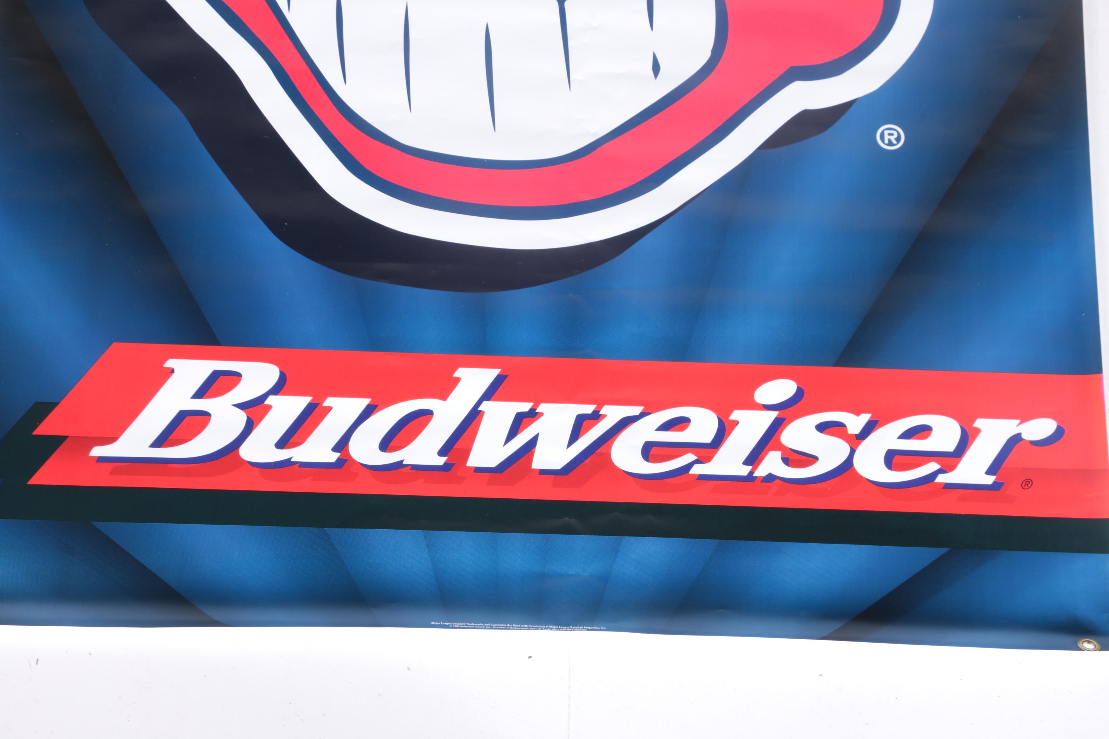 Cleveland Indians Banner with Budweiser Logo